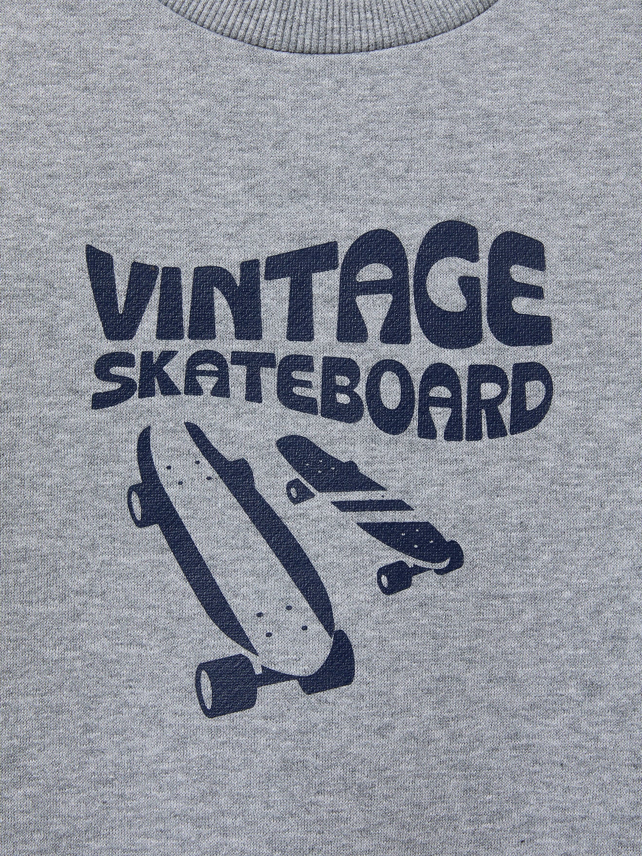 Jungen-Sweatshirt aus Molton mit Druckmuster