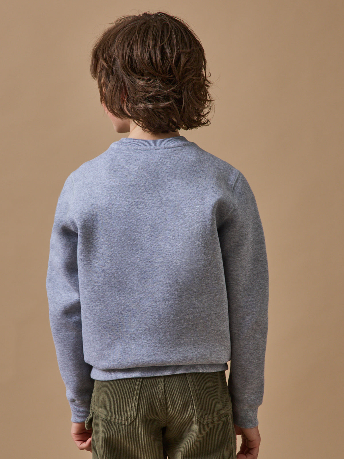 Jungen-Sweatshirt aus Molton mit Druckmuster