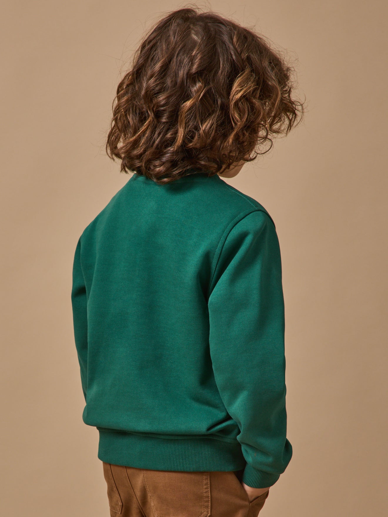 Jungen-Sweatshirt mit Druckmotiv – Bio-Baumwolle