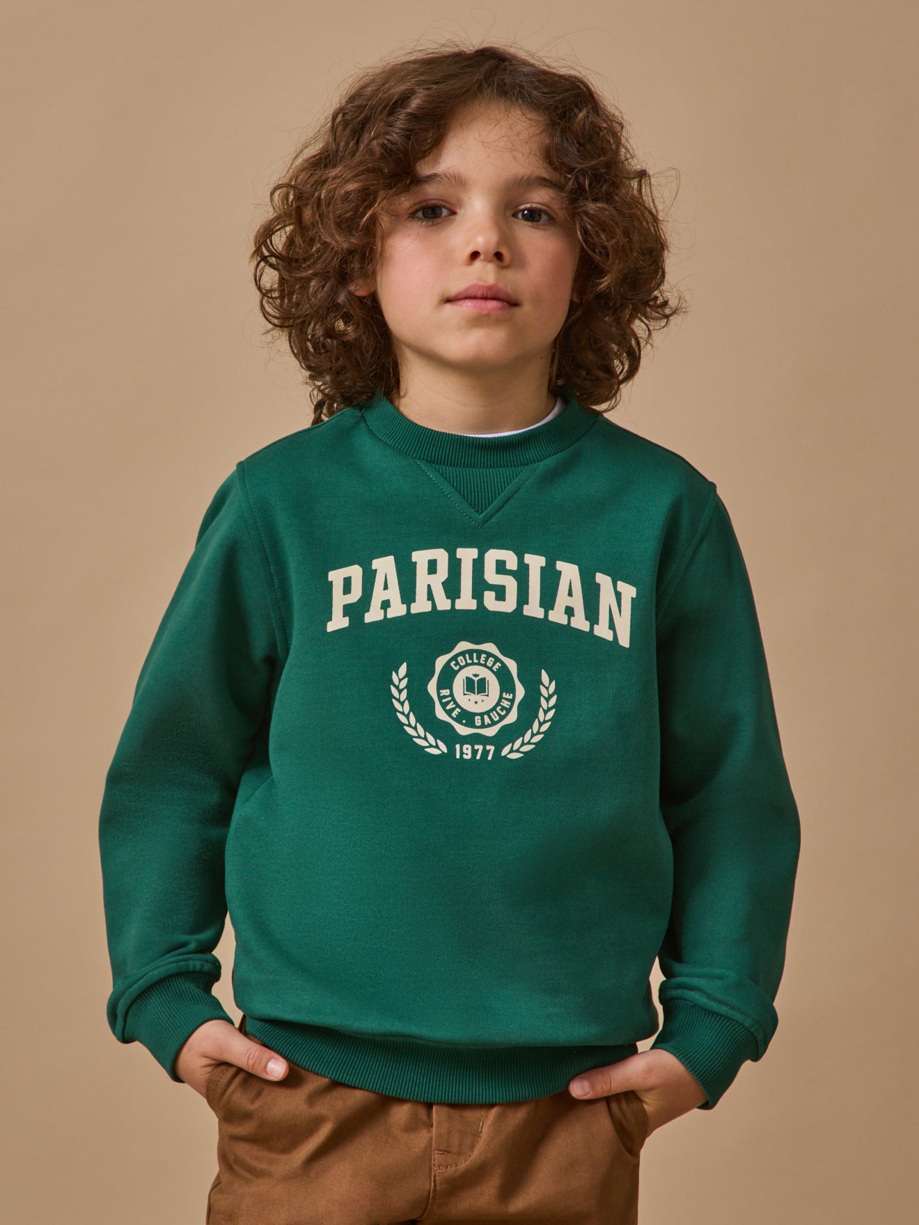 Jungen-Sweatshirt mit Druckmotiv – Bio-Baumwolle