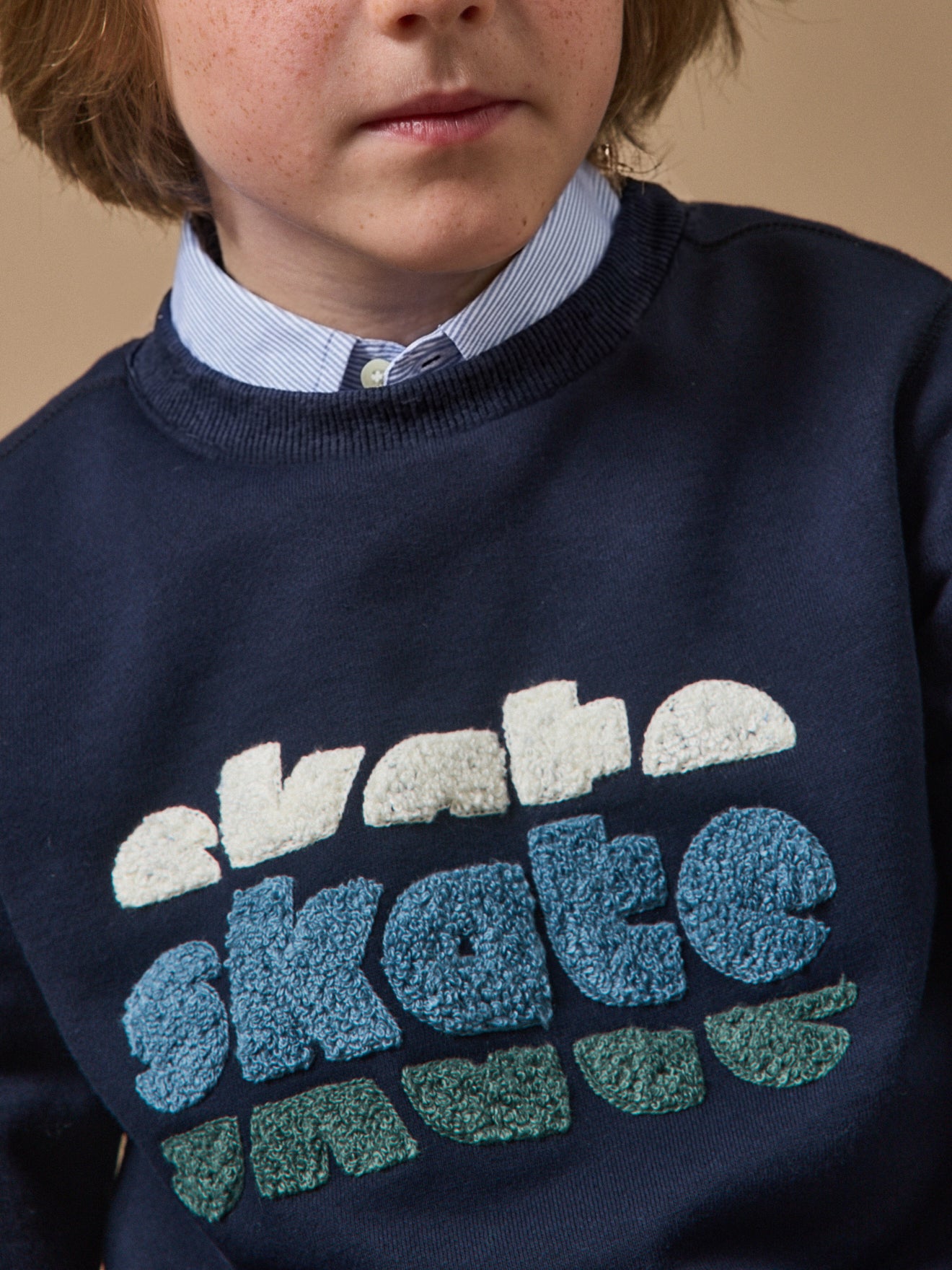 Jungen-Sweatshirt mit Stickerei