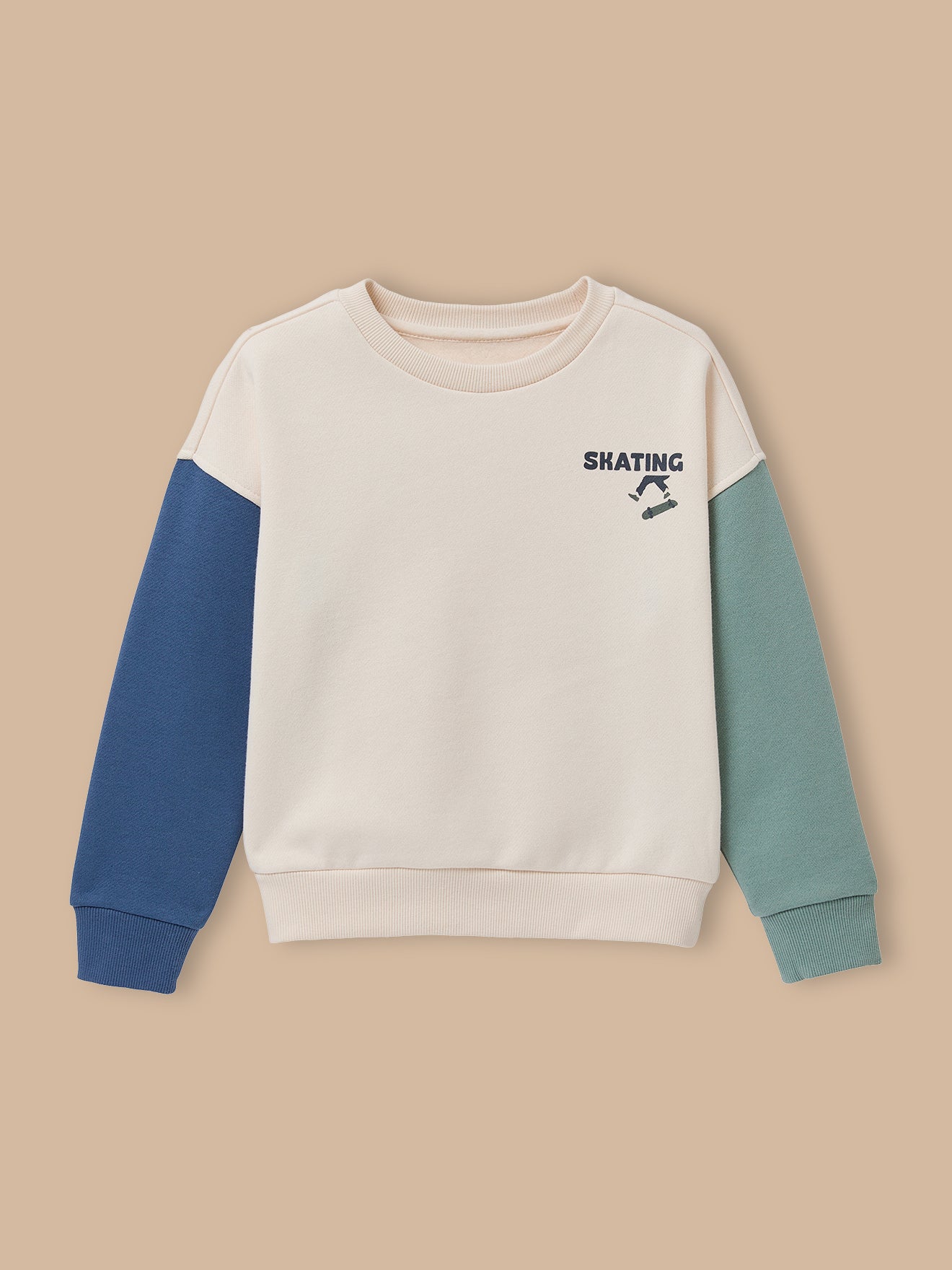 Jungen-Sweatshirt im « Colorblock »-Look