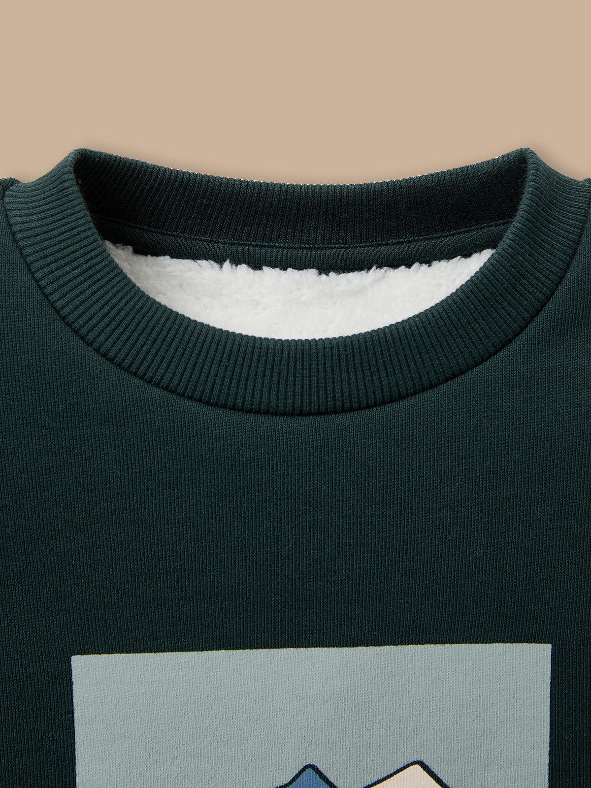 Jungen-Sweatshirt mit Sherpa-Futter