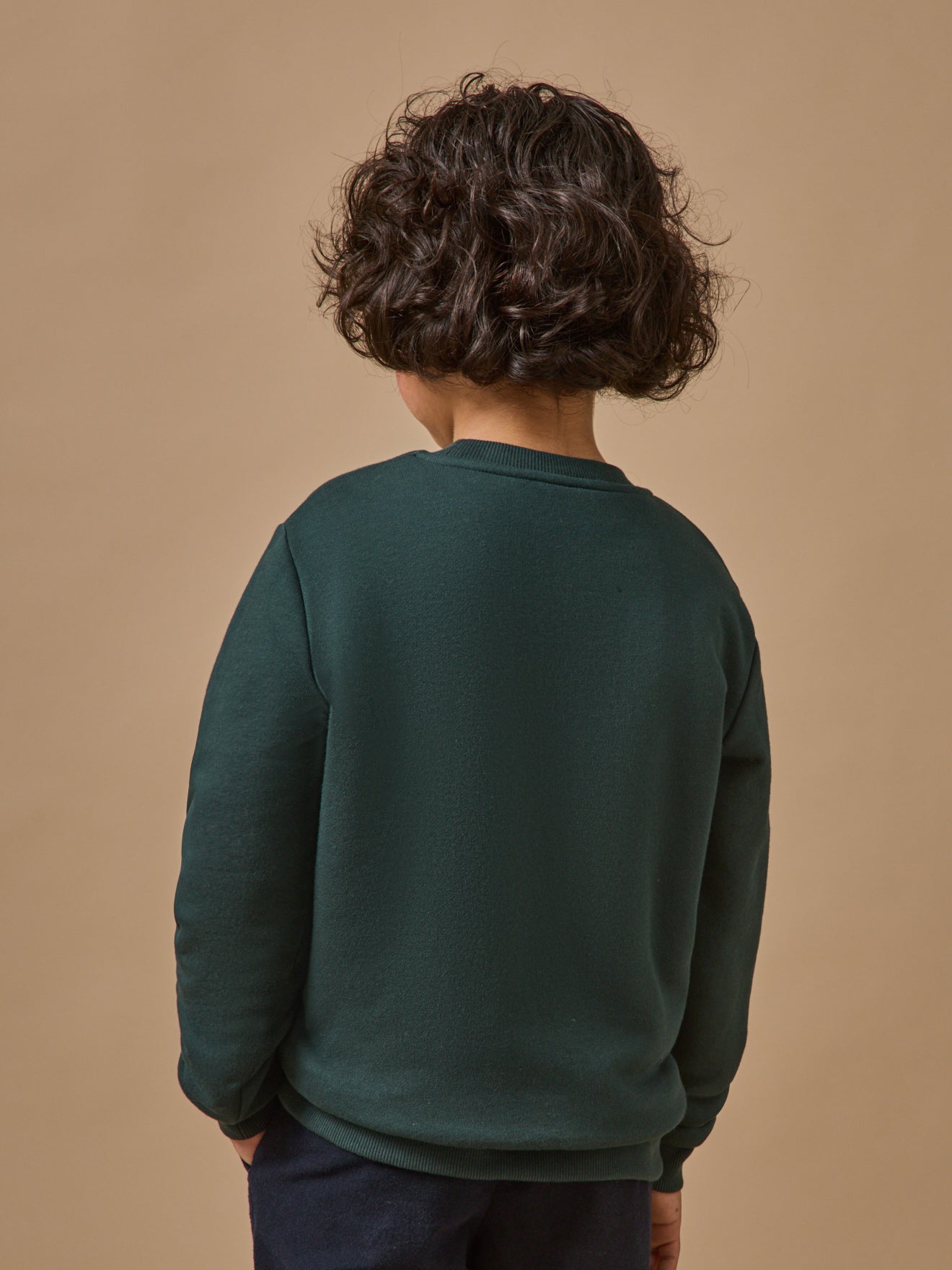 Jungen-Sweatshirt mit Sherpa-Futter
