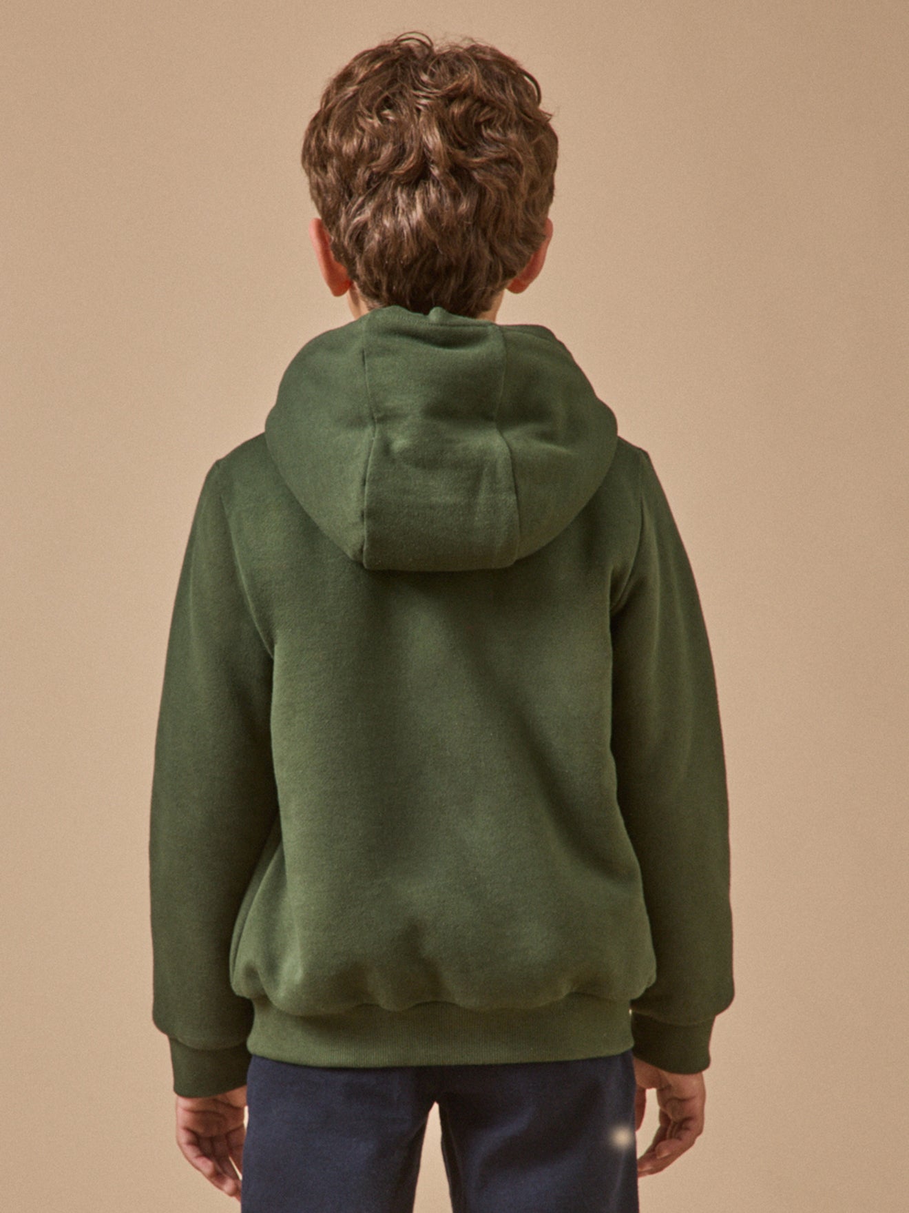 Jungen-Sweatjacke mit Reißverschluss und Sherpa-Futter