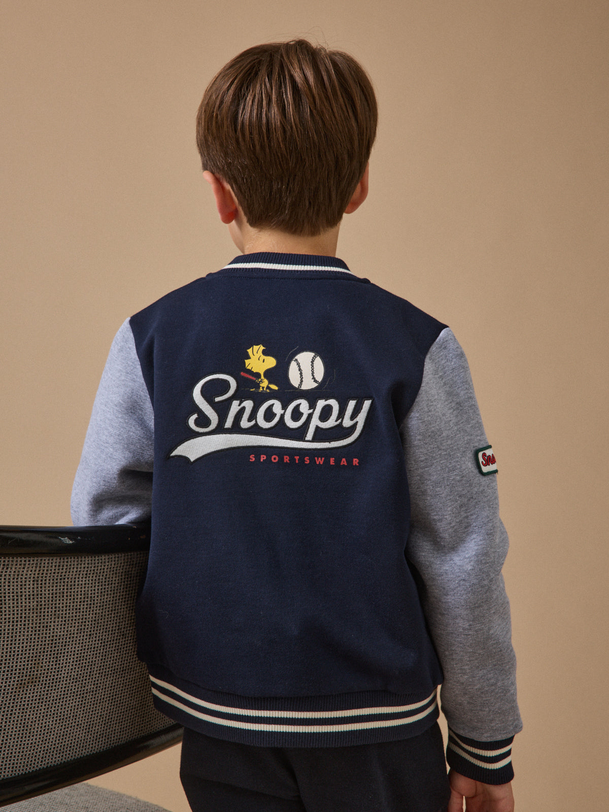 Kinder-Teddy-Sweatjacke Cyrillus X PEANUTS™ – Kollektion « Snoopy »