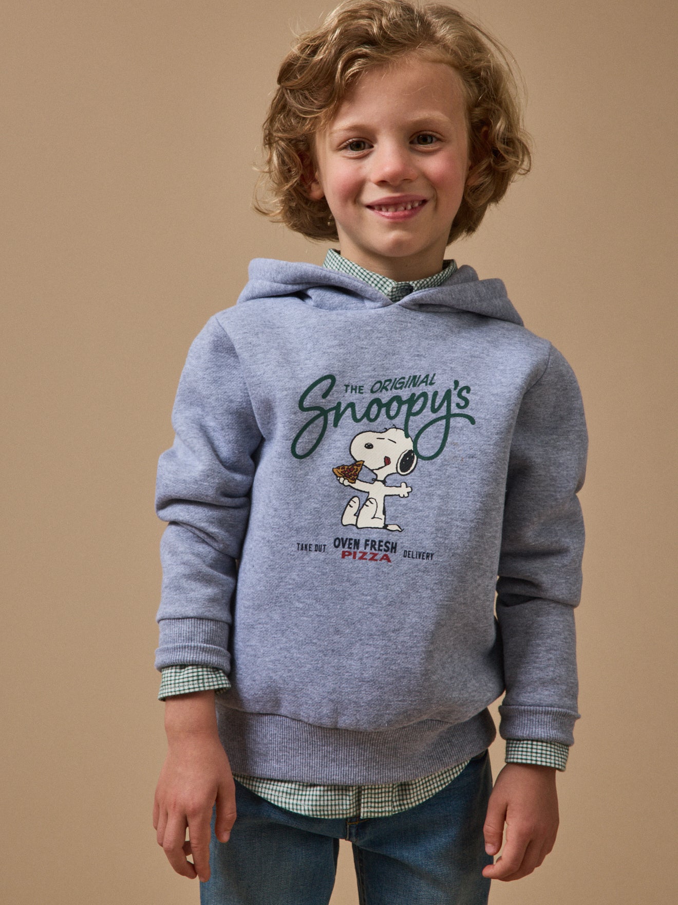 Kinder-Kapuzen-Sweatshirt Cyrillus X PEANUTS™ – Kollektion « Snoopy »