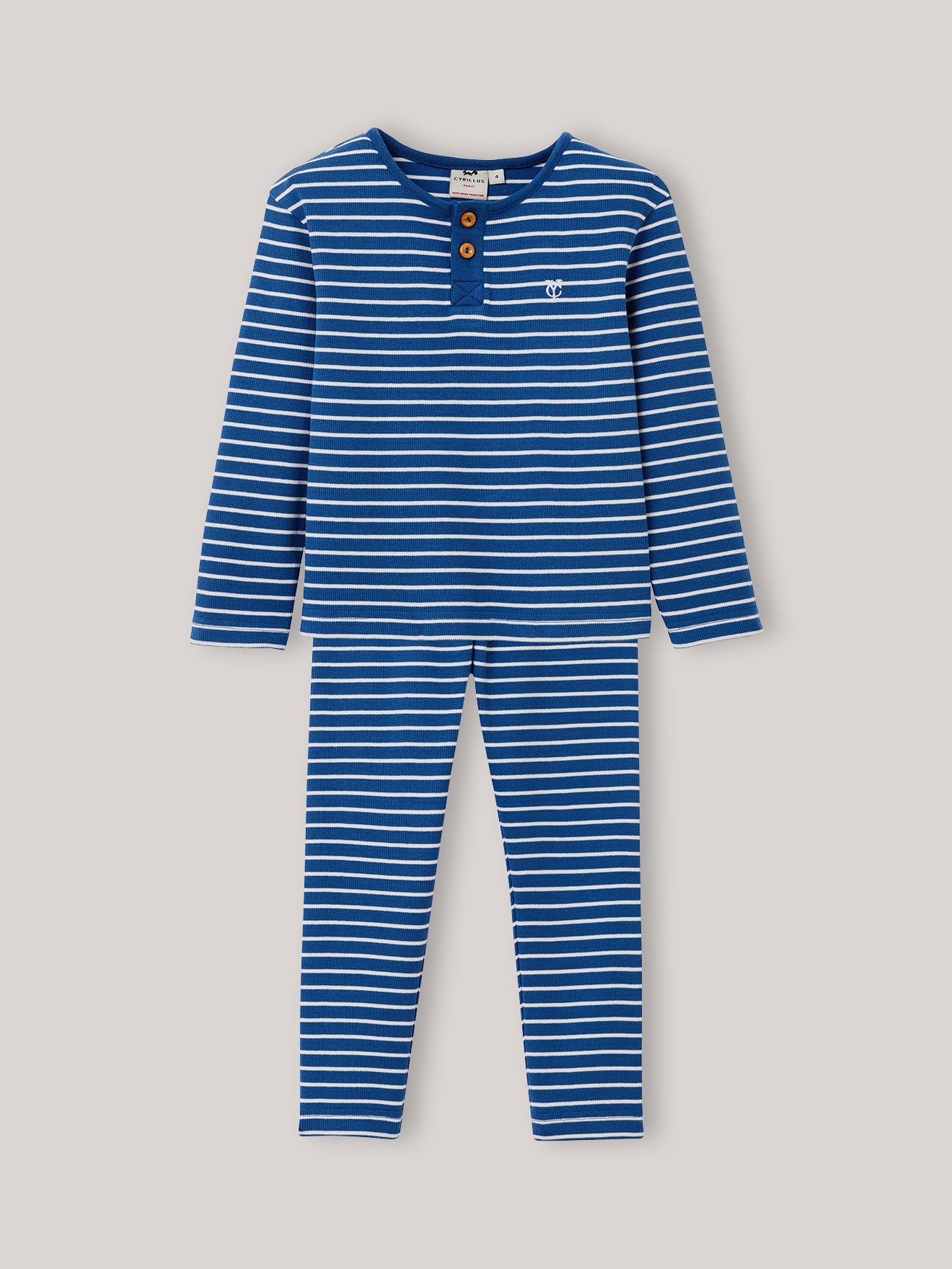 Jungen Pyjama aus Strick – Bio-Baumwolle