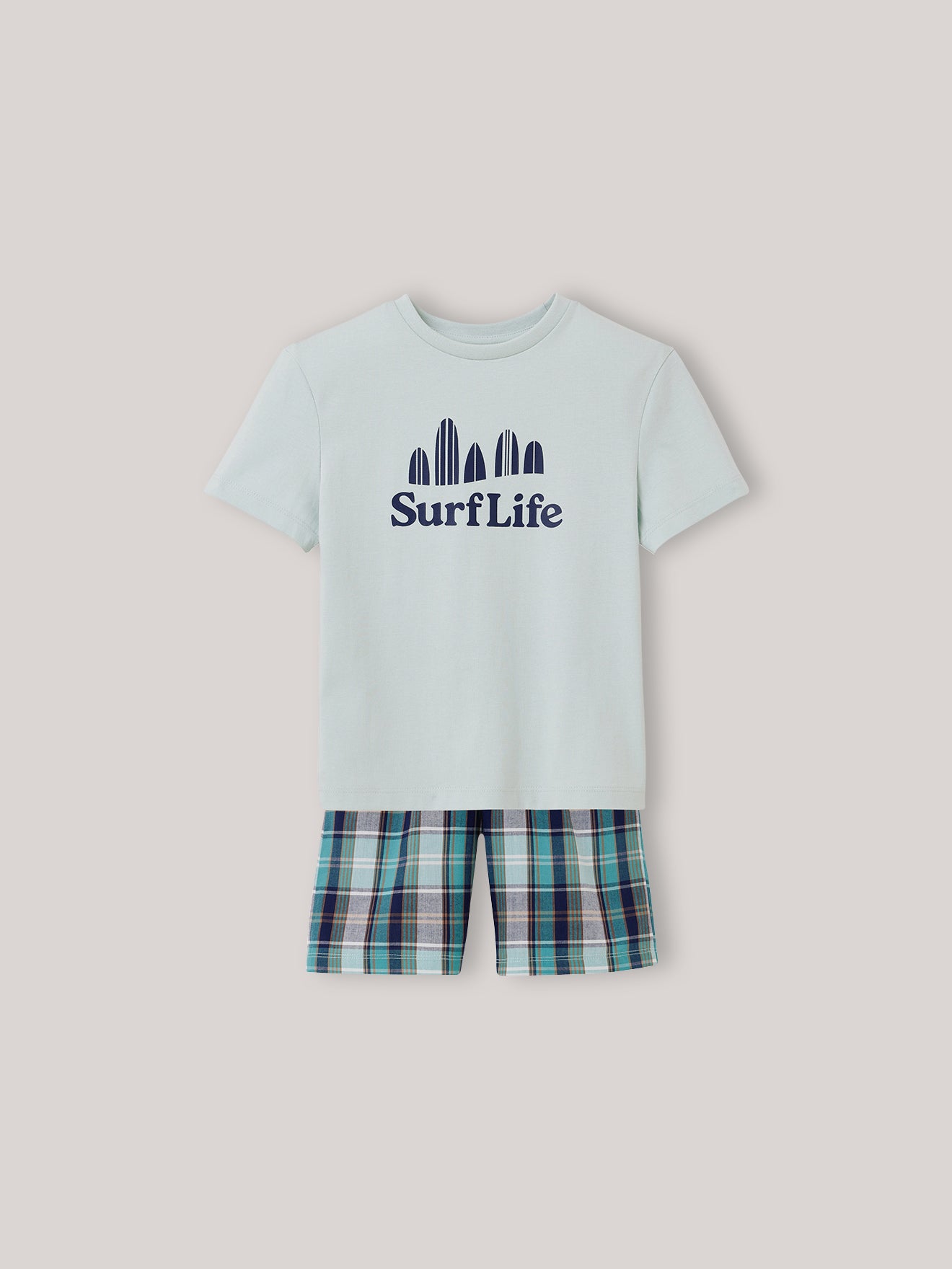 Jungen Kurz-Pyjama « SurfLife » – Bio-Baumwolle