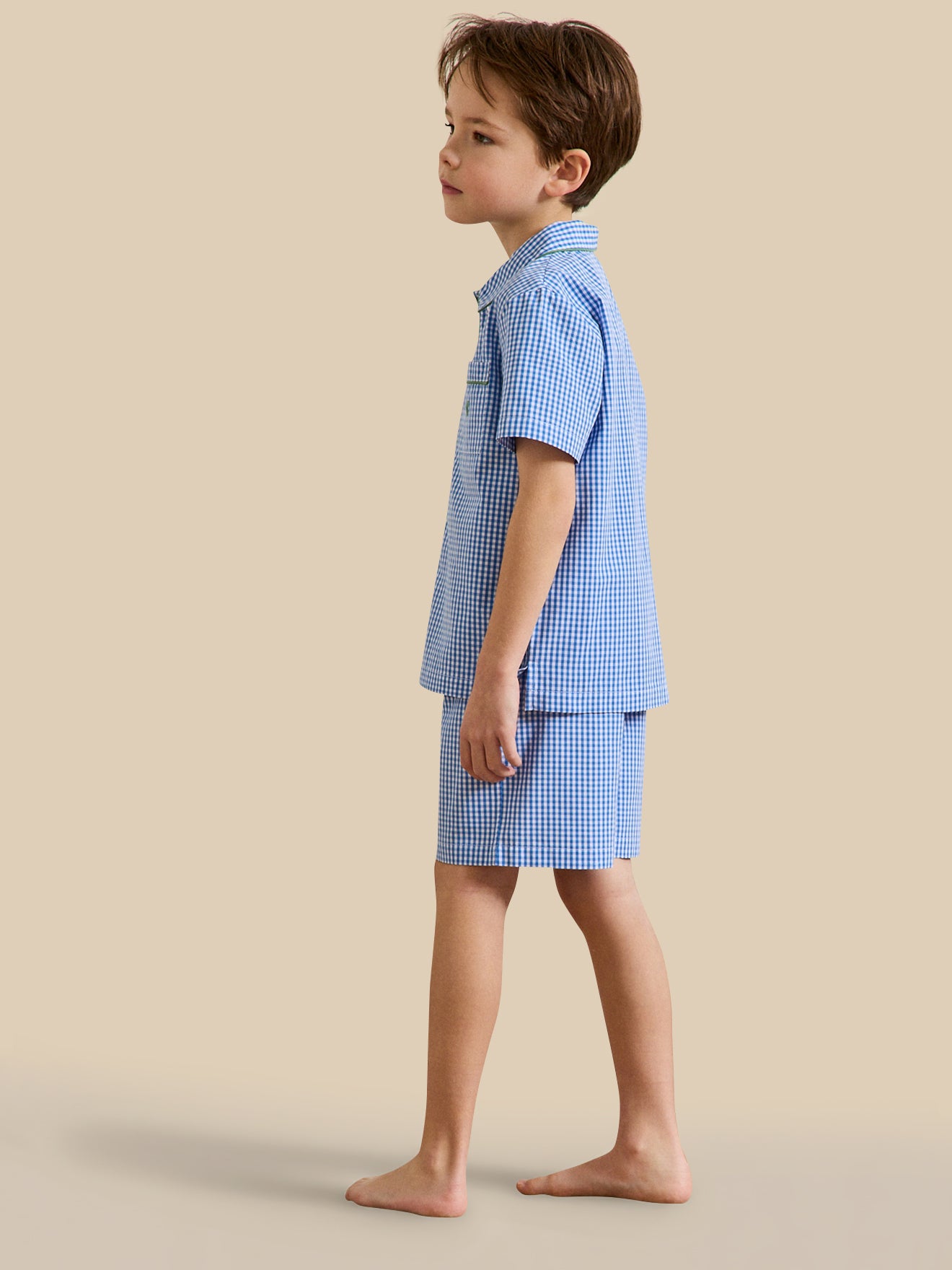 Jungen Kurz-Pyjama mit Vichy-Karos