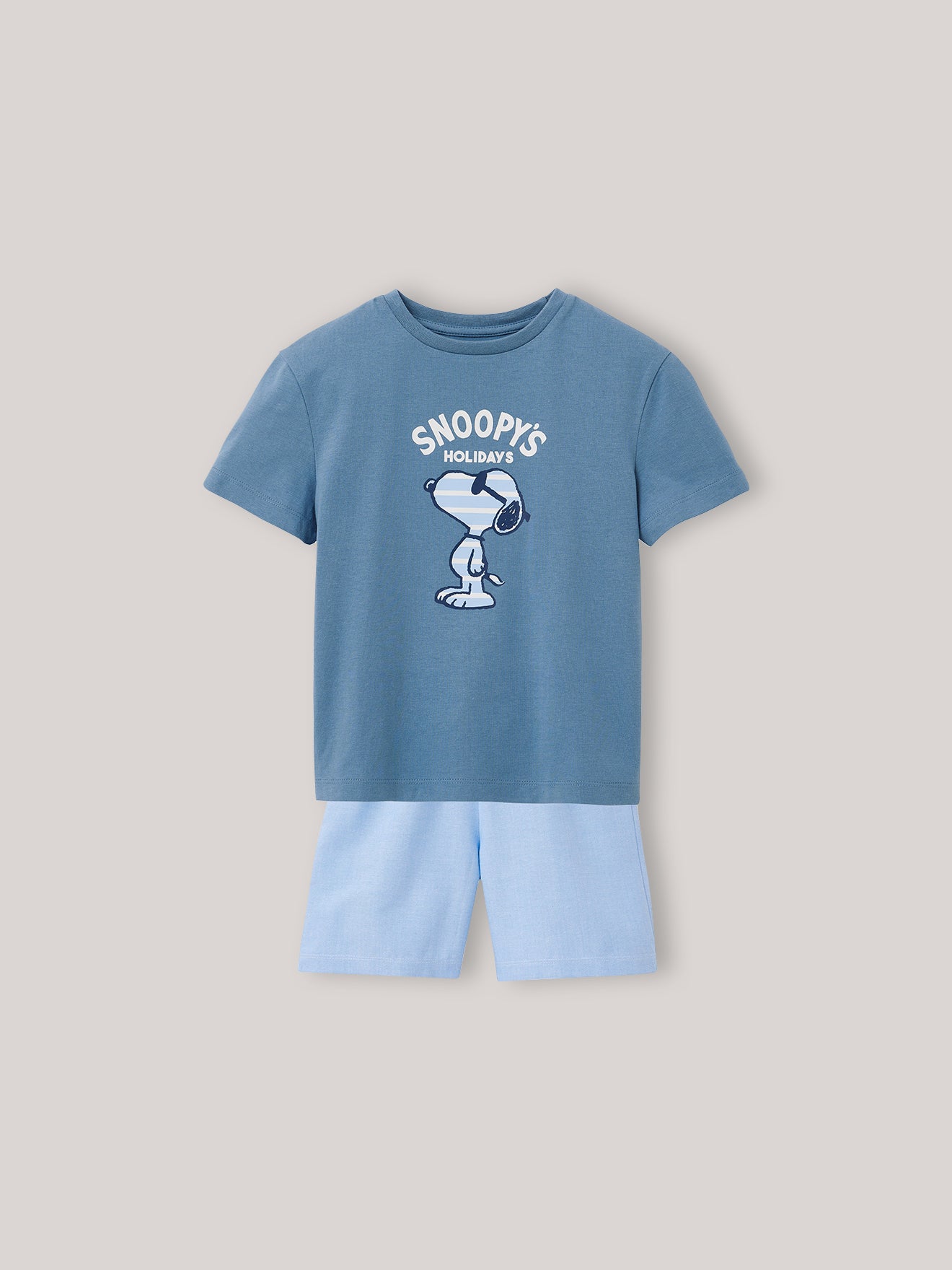 Kinder Kurz-Pyjama Cyrillus x PEANUTS (TM) Kollektion Snoopy