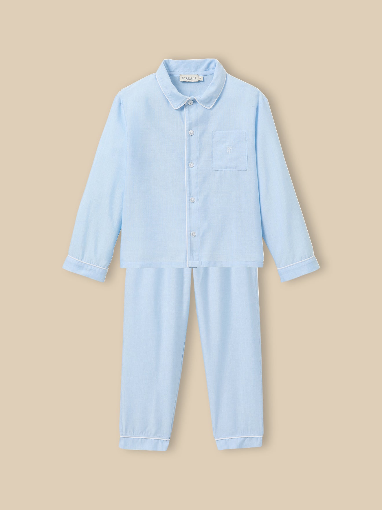 Jungen-Pyjama, einfarbig