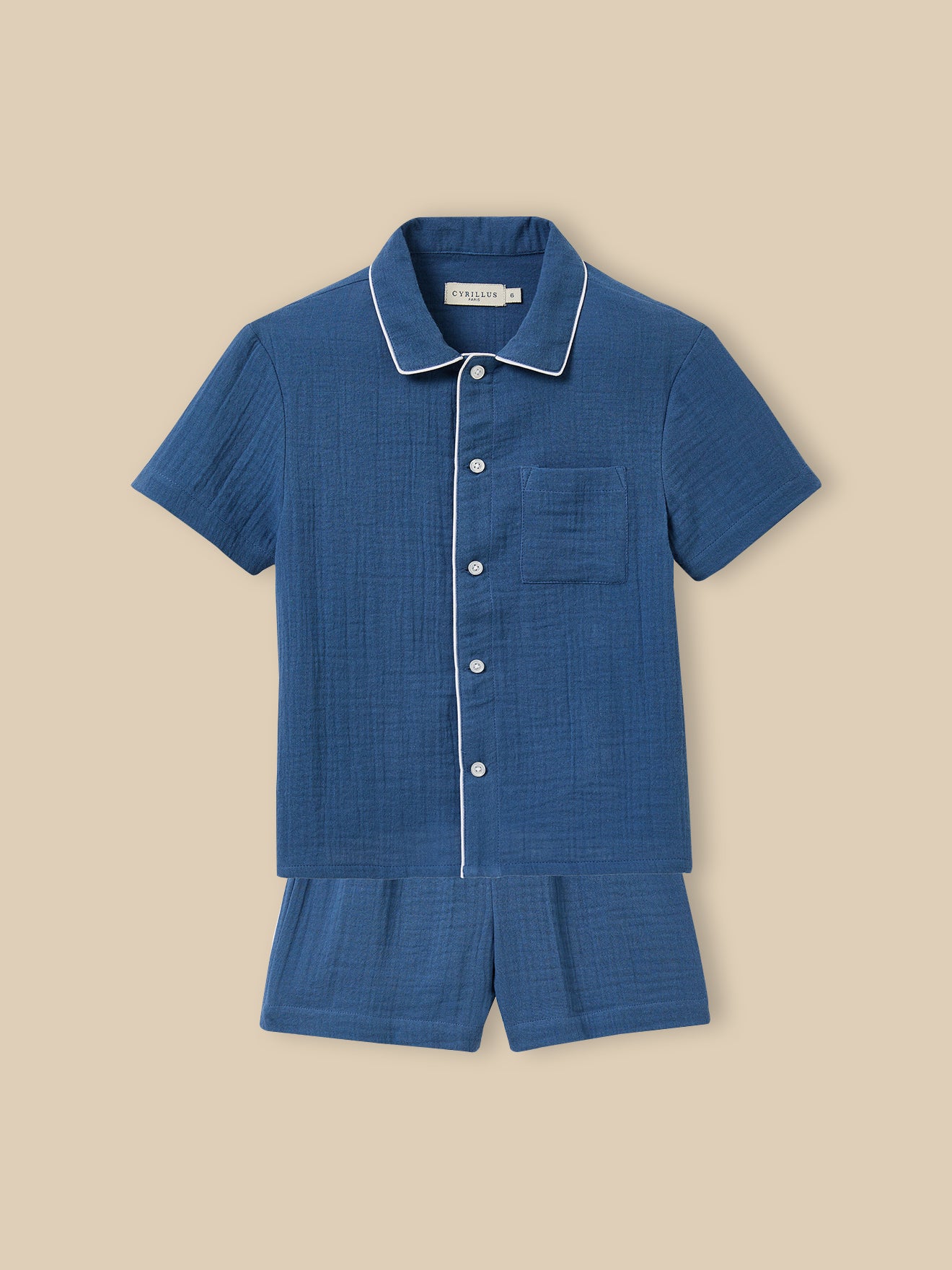 Jungen Pyjama-Short aus Baumwollgaze
