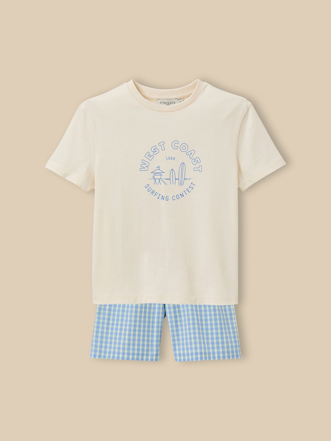 Jungen Kurz-Pyjama – Bio-Baumwolle