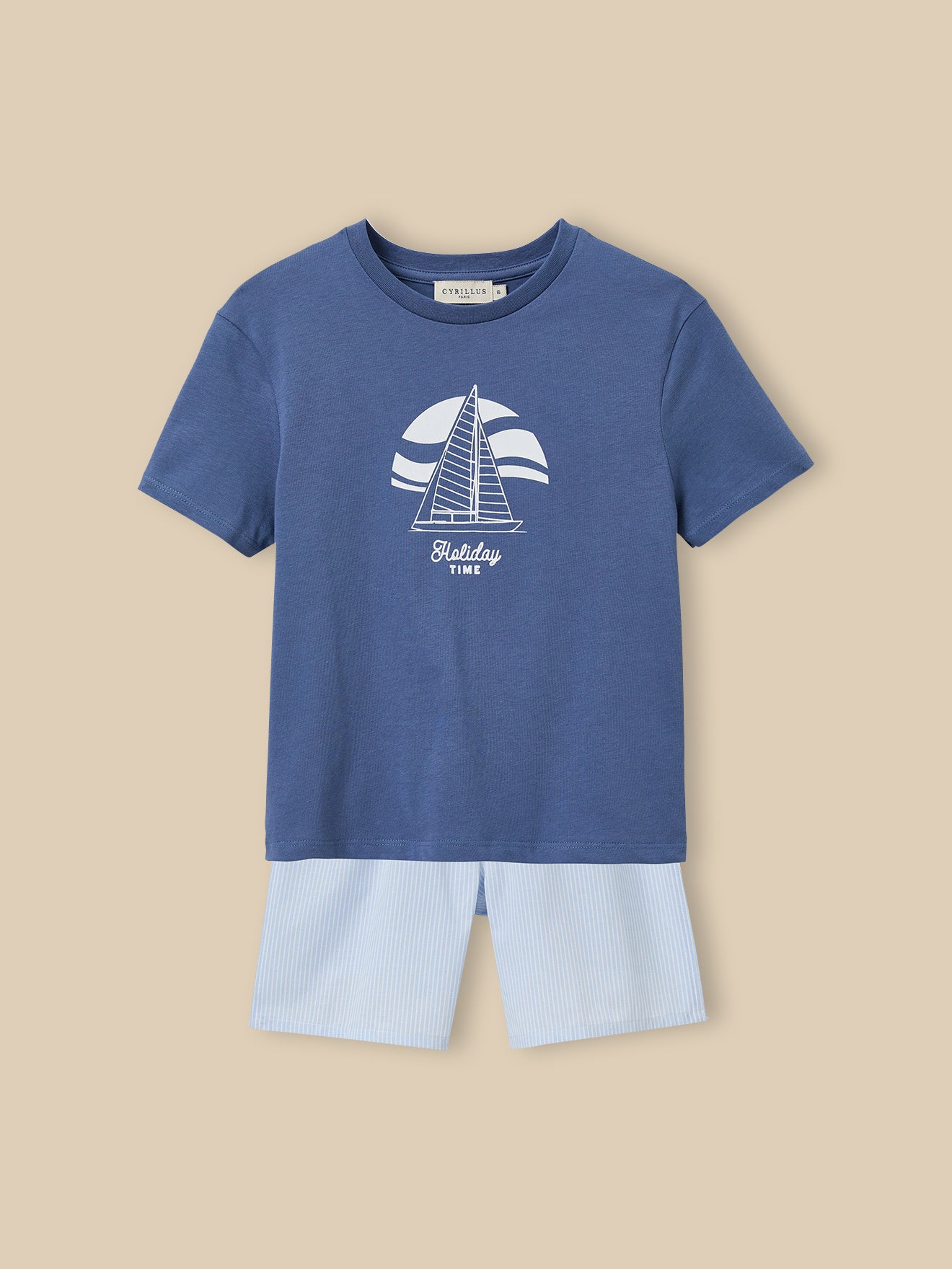 Jungen Kurz-Pyjama – Bio-Baumwolle