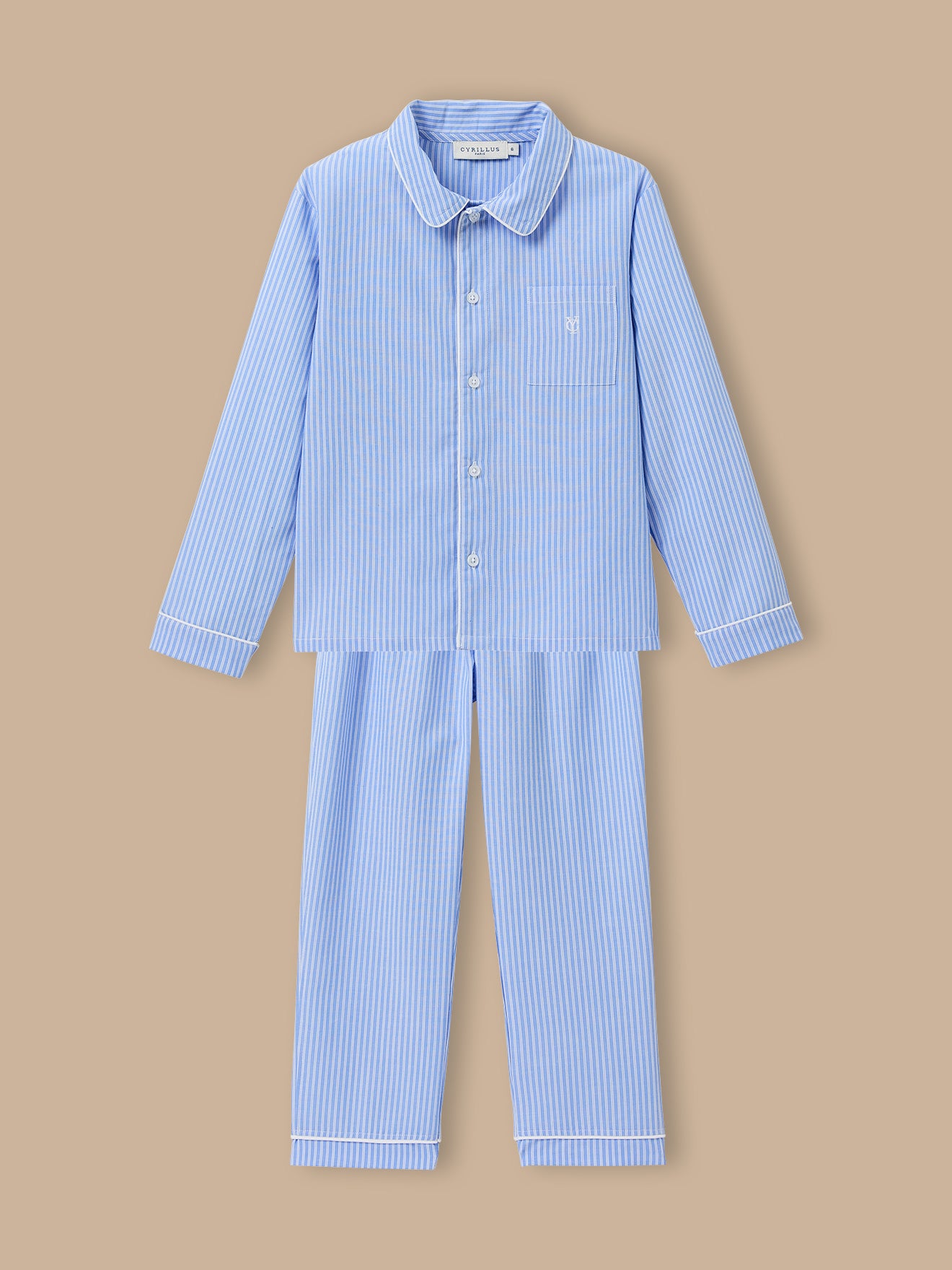 Jungen-Pyjama mit Streifenmuster im Großvater-Look