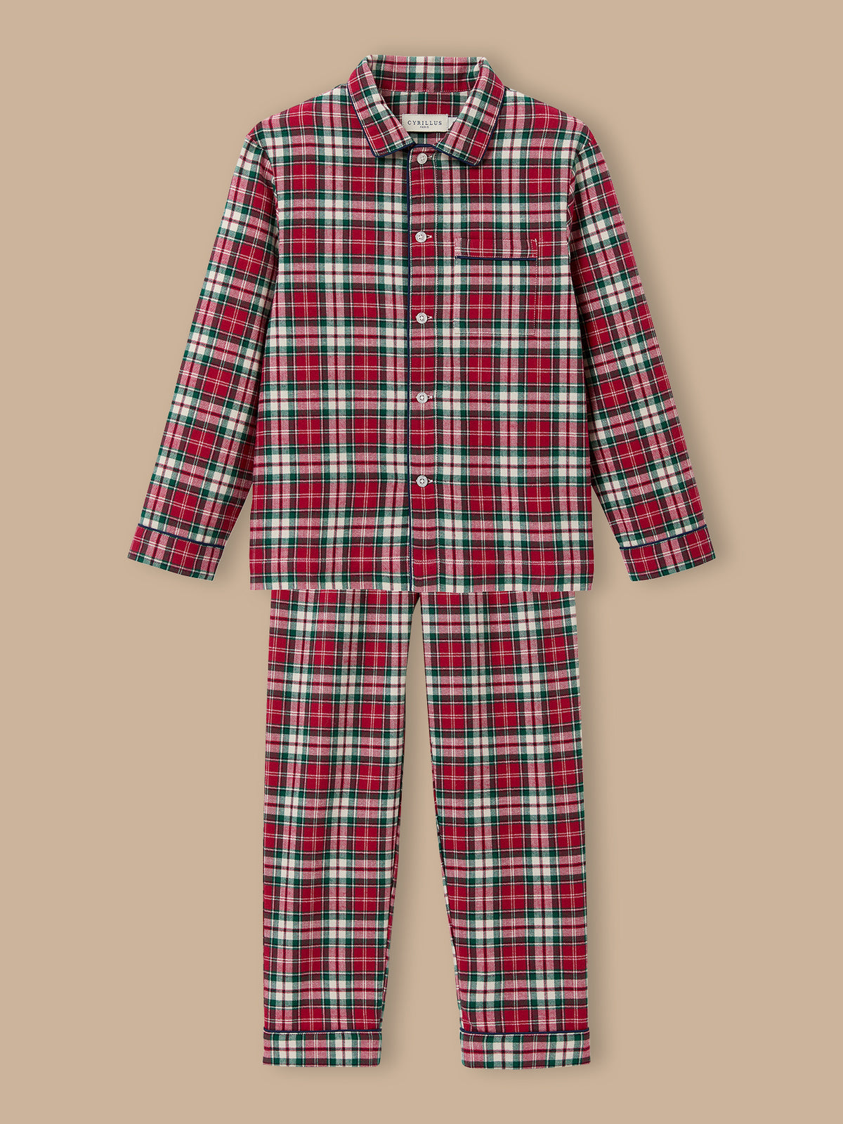 Jungen-Pyjama im Großvater-Look für Weihnachten