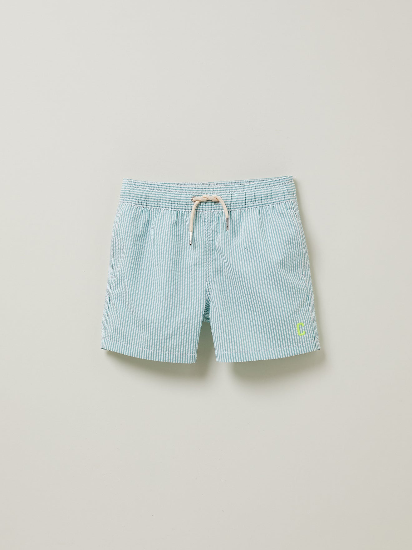 Jungen-Badeshorts aus Seersucker