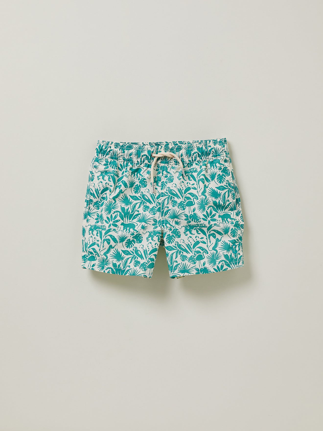 Jungen-Badeshorts mit Druckmuster « Dschungel »