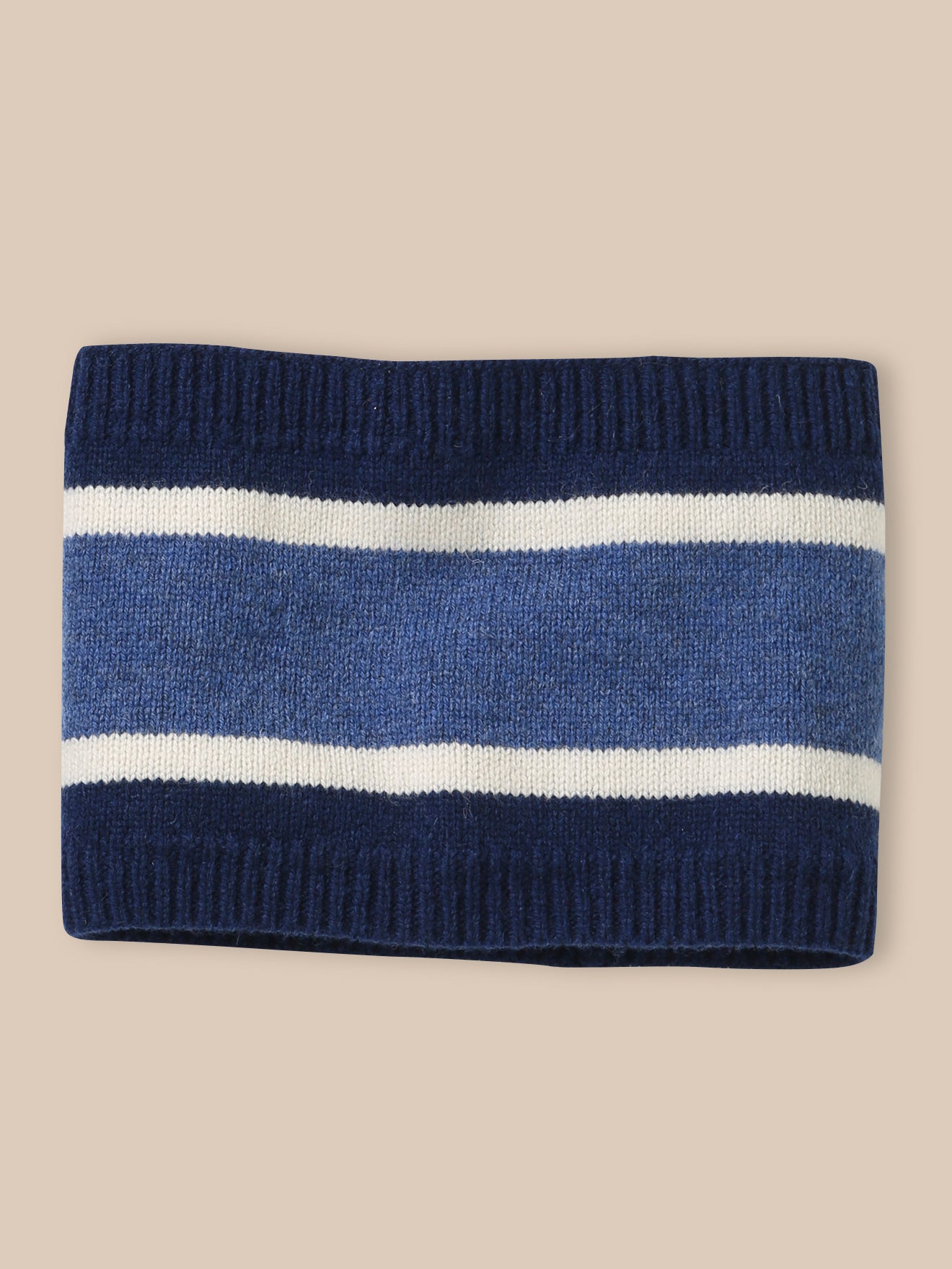 Jungen-Snood aus gestreifter Wolle