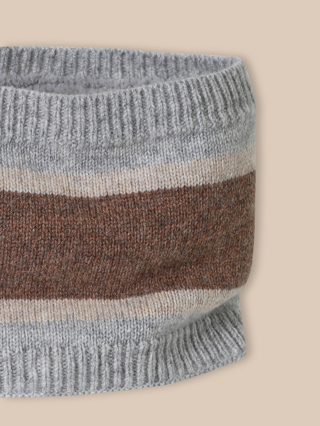 Jungen-Snood aus gestreifter Wolle