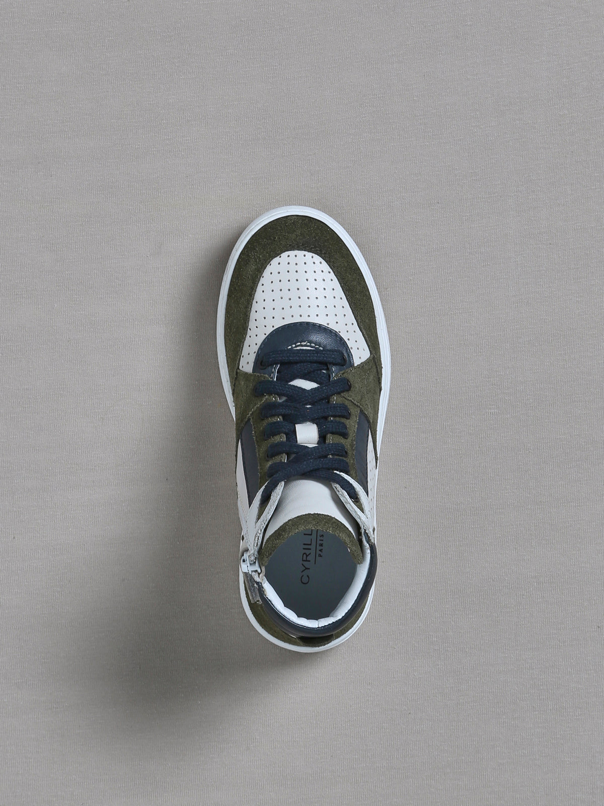 Hohe Jungen-Sneakers aus Leder