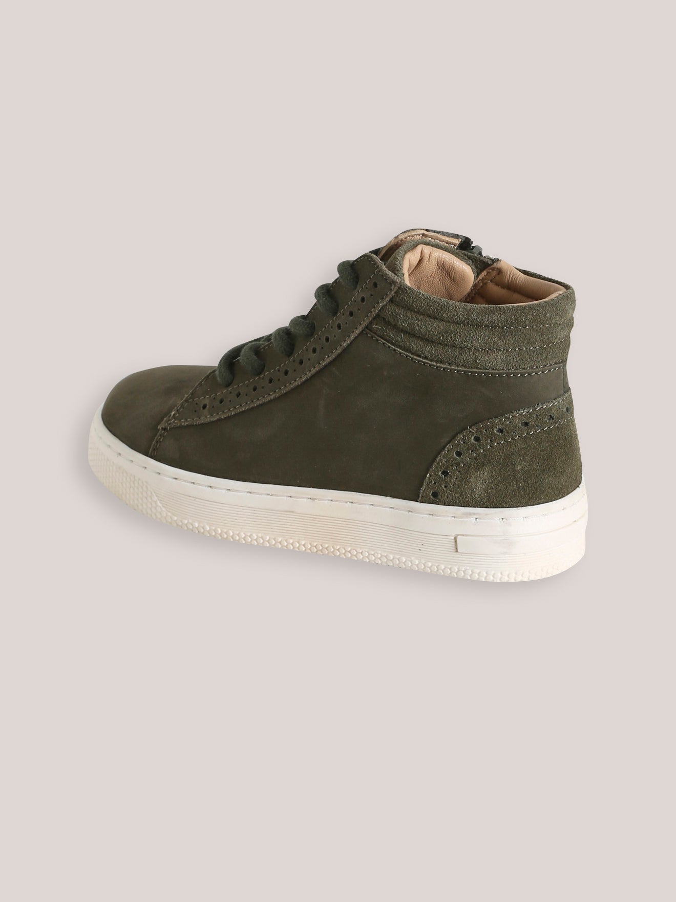 Hohe Jungen-Sneakers aus Leder