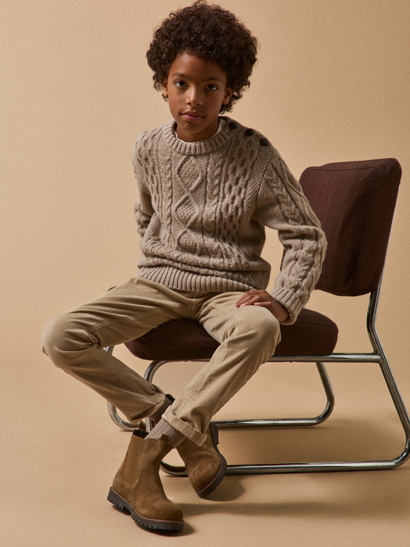 Jungen-Chelsea-Boots aus Veloursleder
