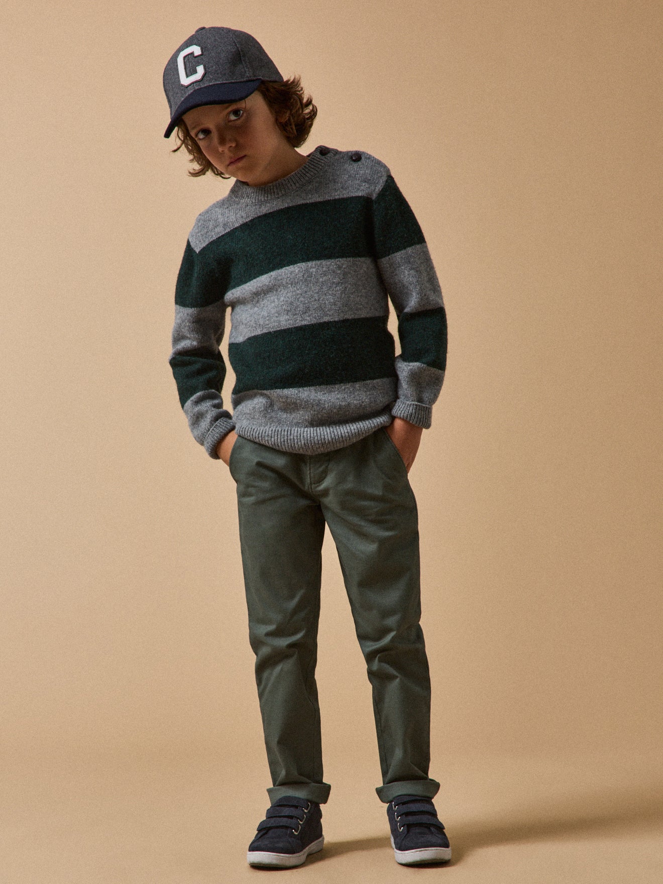 Jungen-Sneaker Low aus Veloursleder