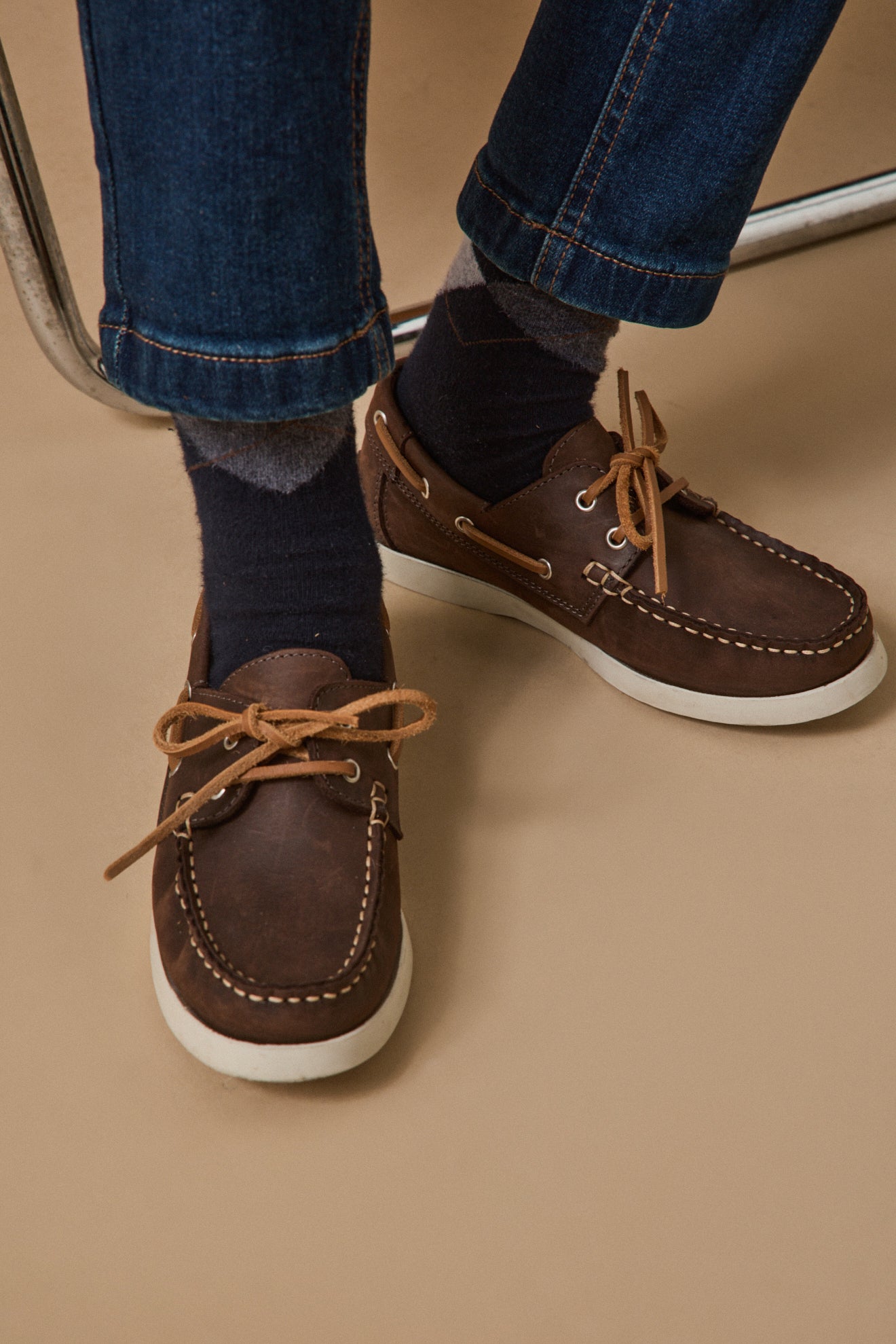 Jungen-Bootsschuhe aus Leder