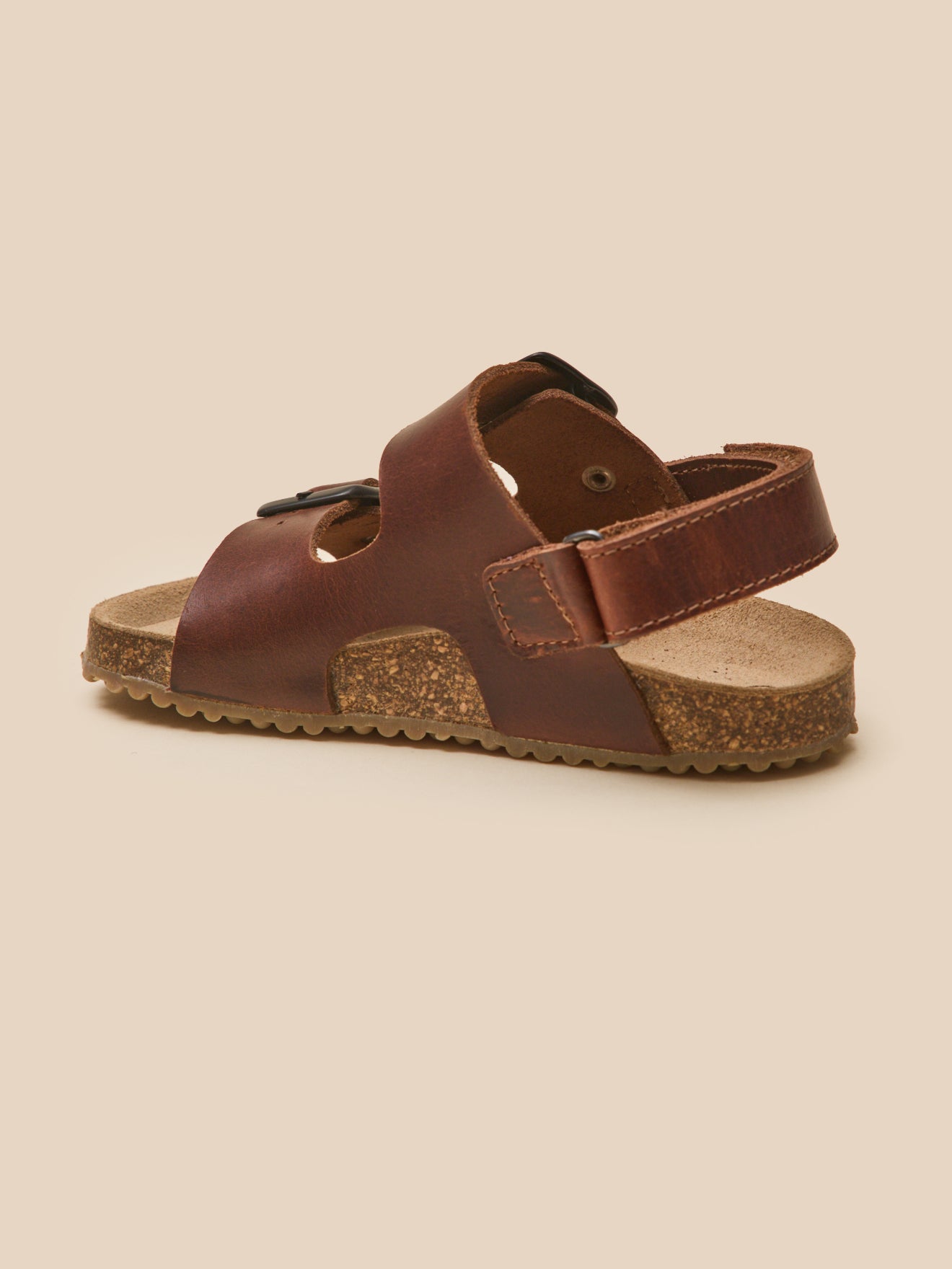 Jungen-Sandalen aus Leder mit Riemen
