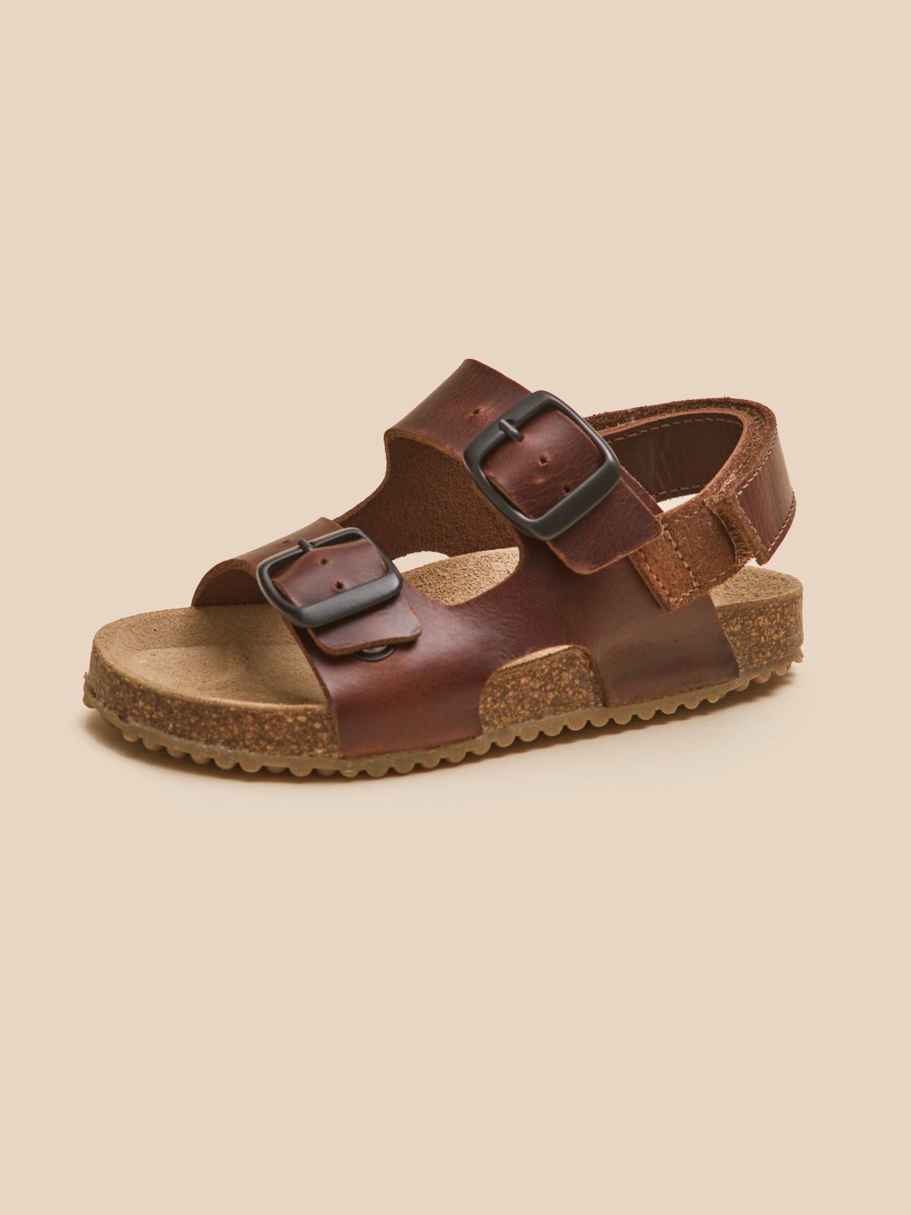 Jungen-Sandalen aus Leder mit Riemen