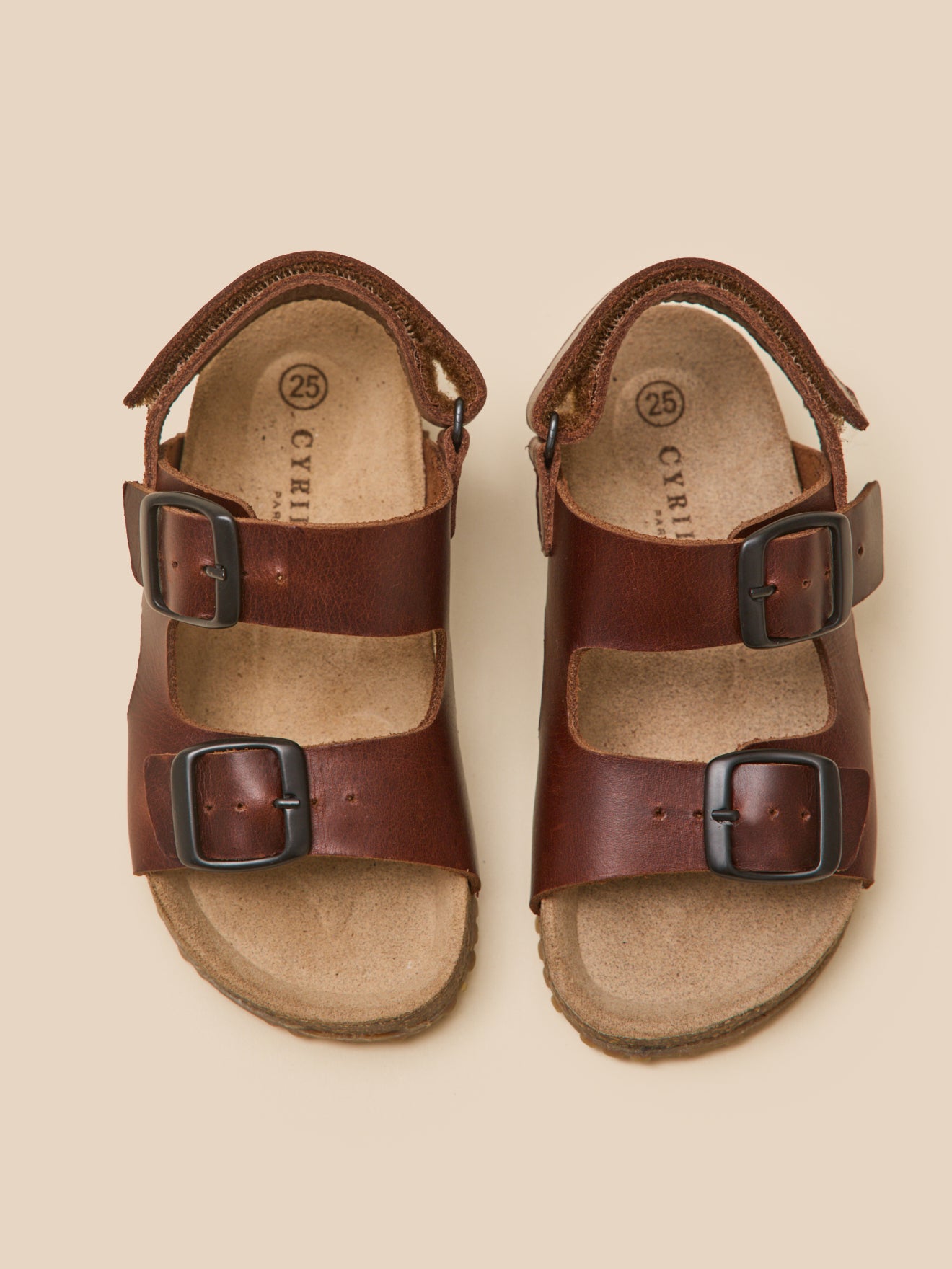 Jungen-Sandalen aus Leder mit Riemen