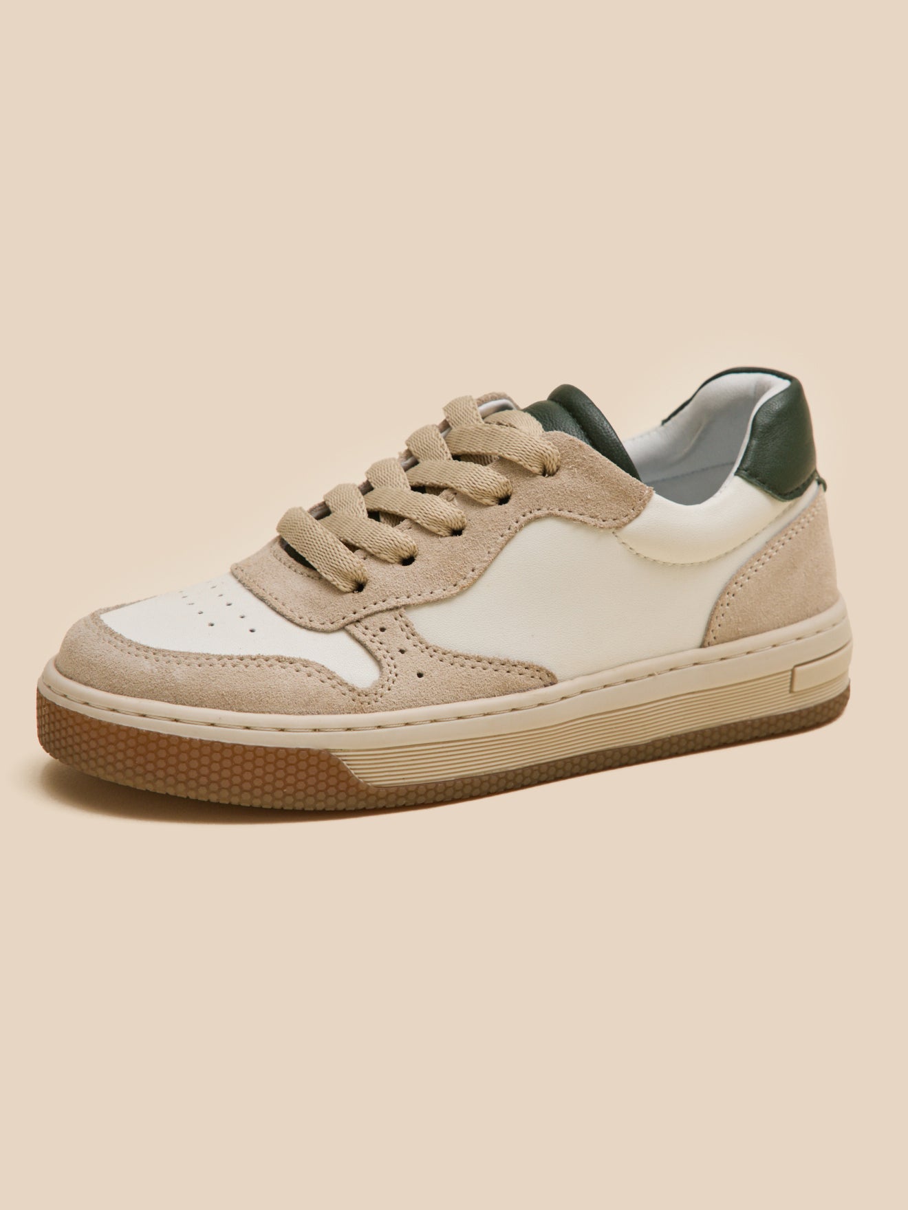 Jungen-Sneaker aus Leder, zweifarbig