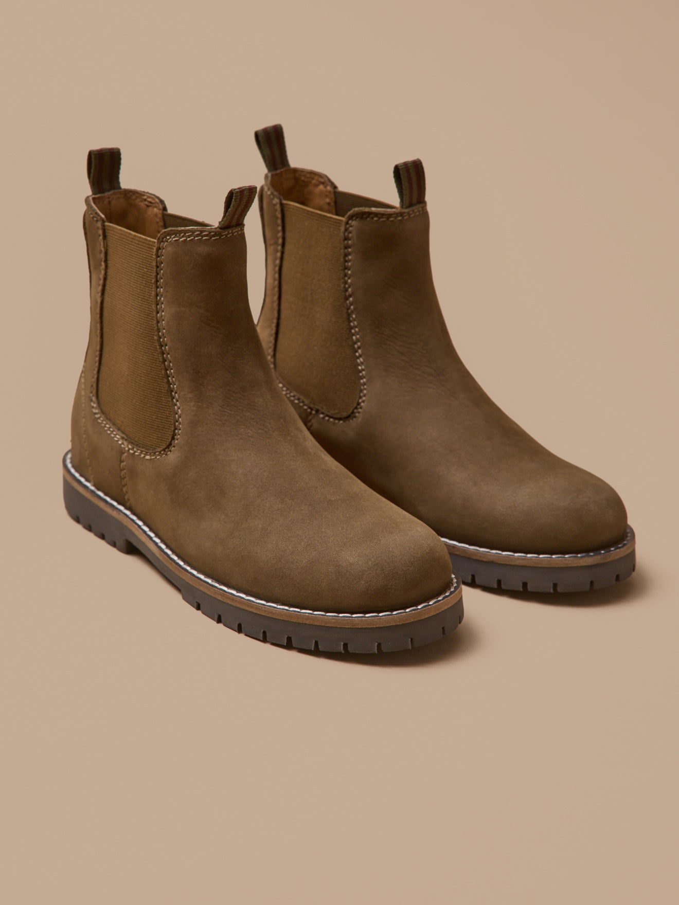 Jungen-Chelsea-Boots aus Nubukleder