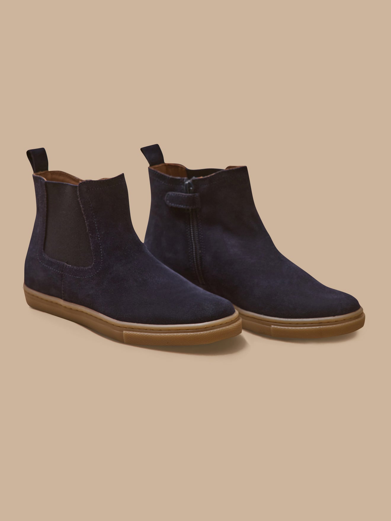 Jungen-Chelsea-Boots aus Veloursleder