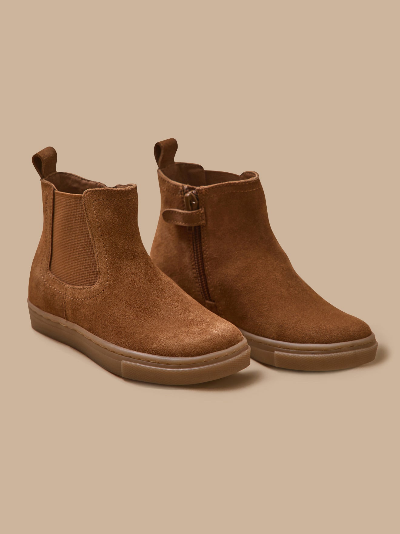 Jungen-Chelsea-Boots aus Veloursleder