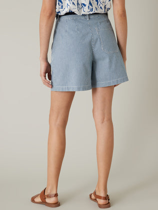 Gestreifte Damen-Shorts im Cargostil - Hickory Stripes-Kollektion