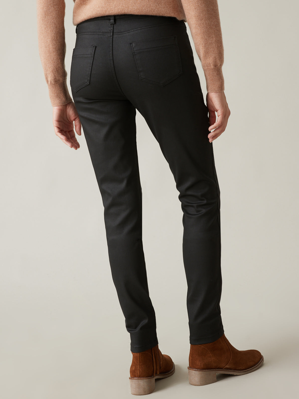 Beschichtete Slim Fit Damen-Jeans