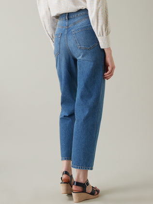 Damen-Jeans mit geradem Bein - Bio-Baumwolle, nachhaltig gewaschen
