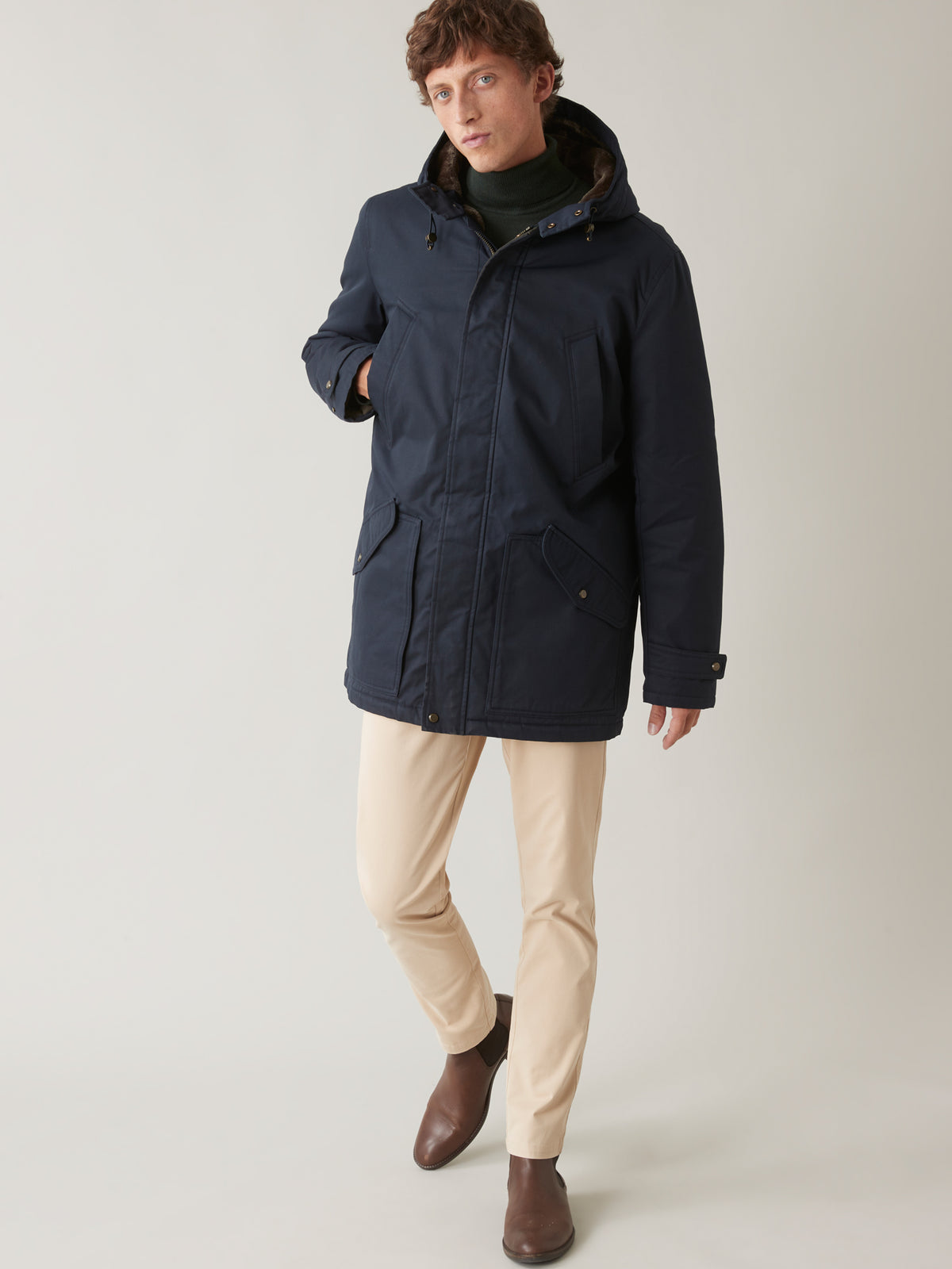 Herren-Parka mit Futter