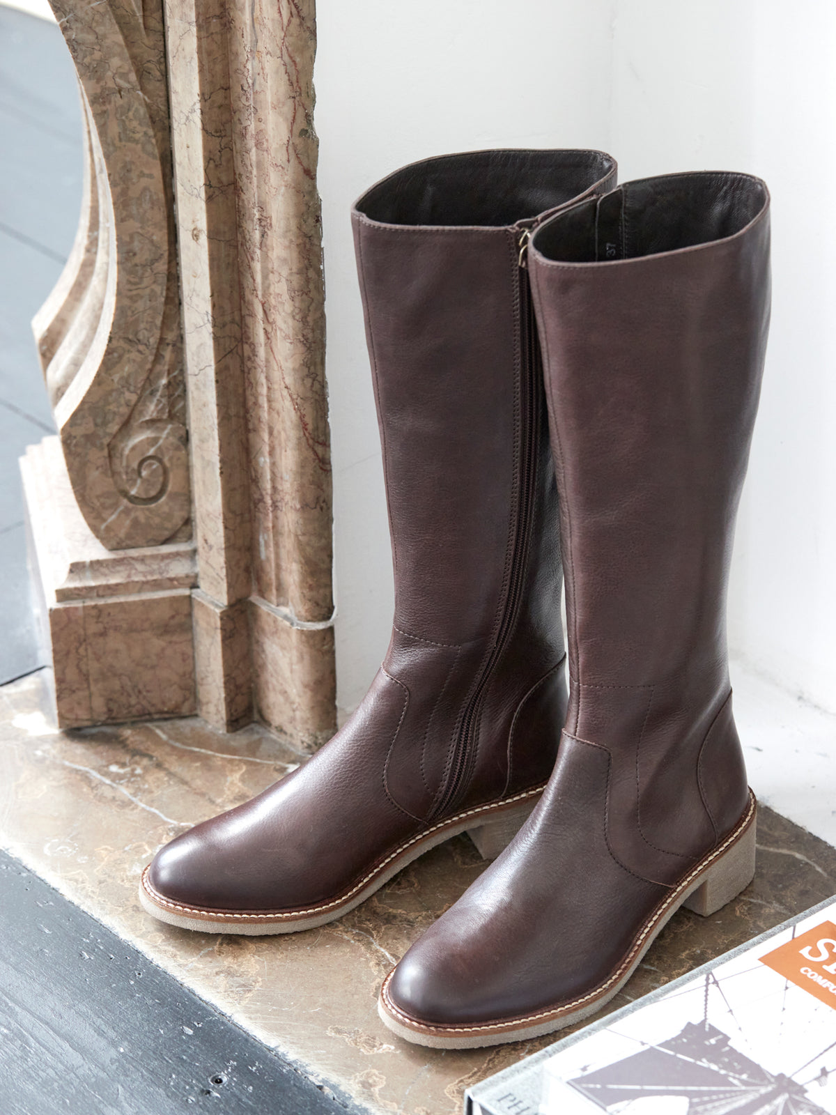 Damen-Stiefeletten aus Leder