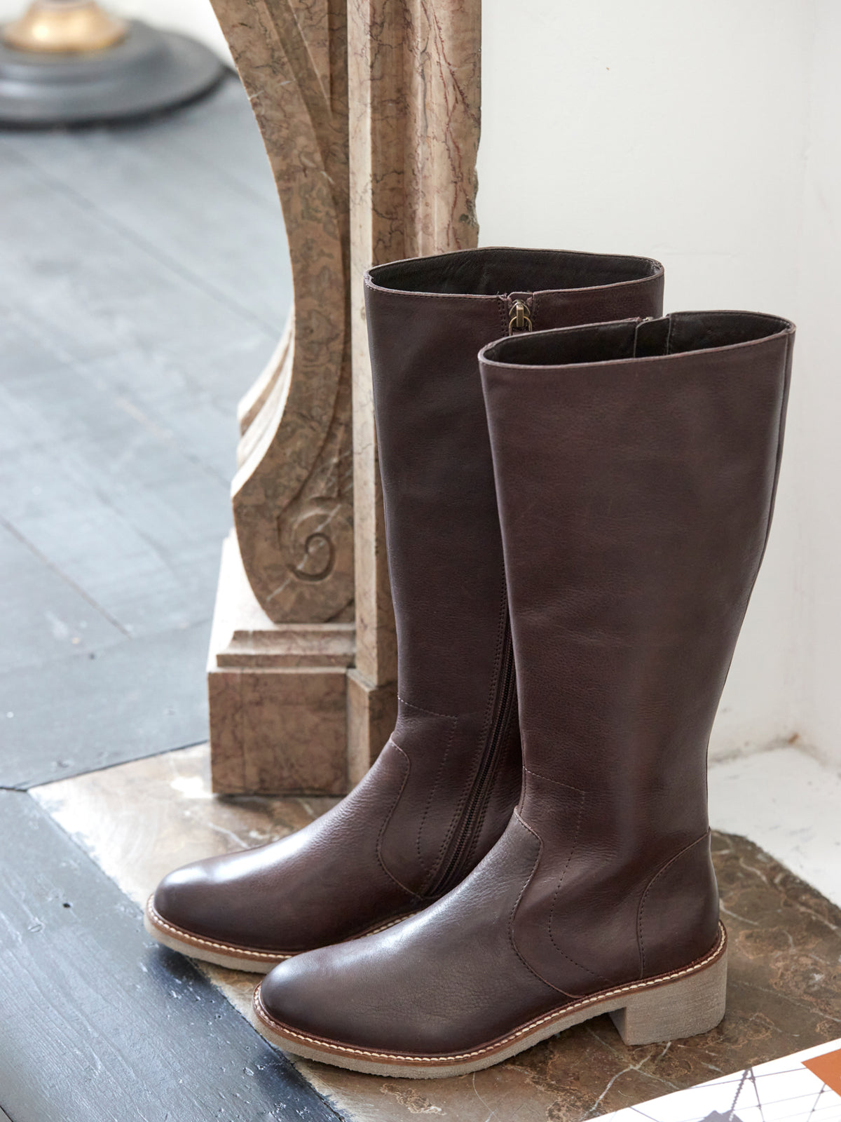 Damen-Stiefeletten aus Leder
