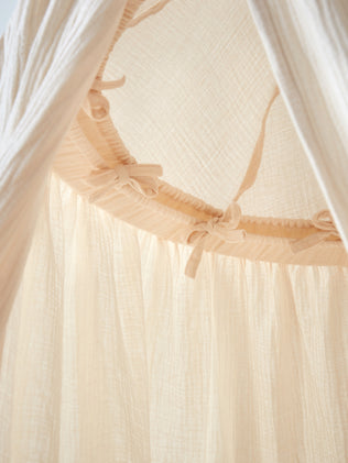 Himmelbett-Vorhang aus Struktur-Baumwolle