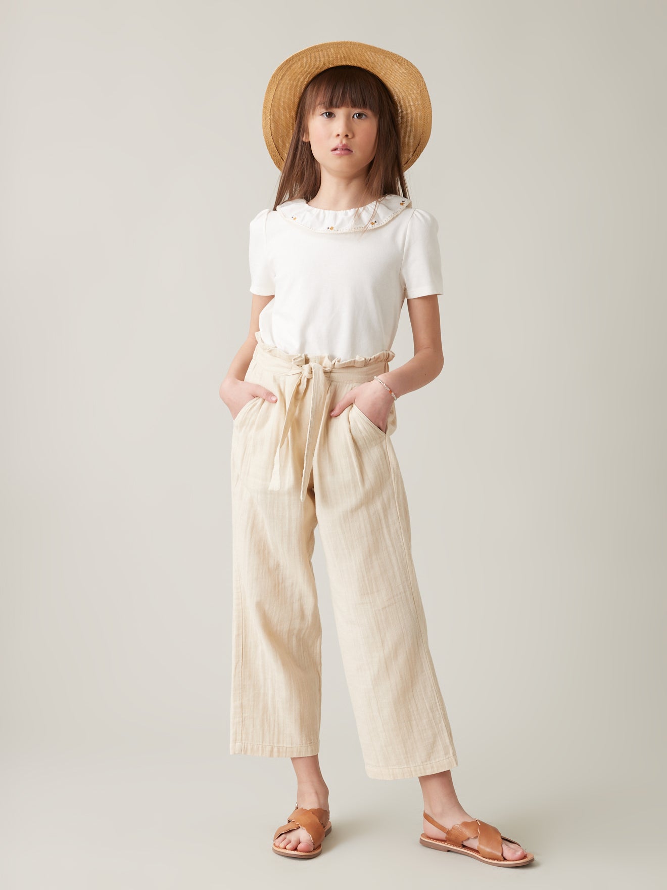 Mädchen-Hose aus Baumwollgaze – Kollektion « Junior »