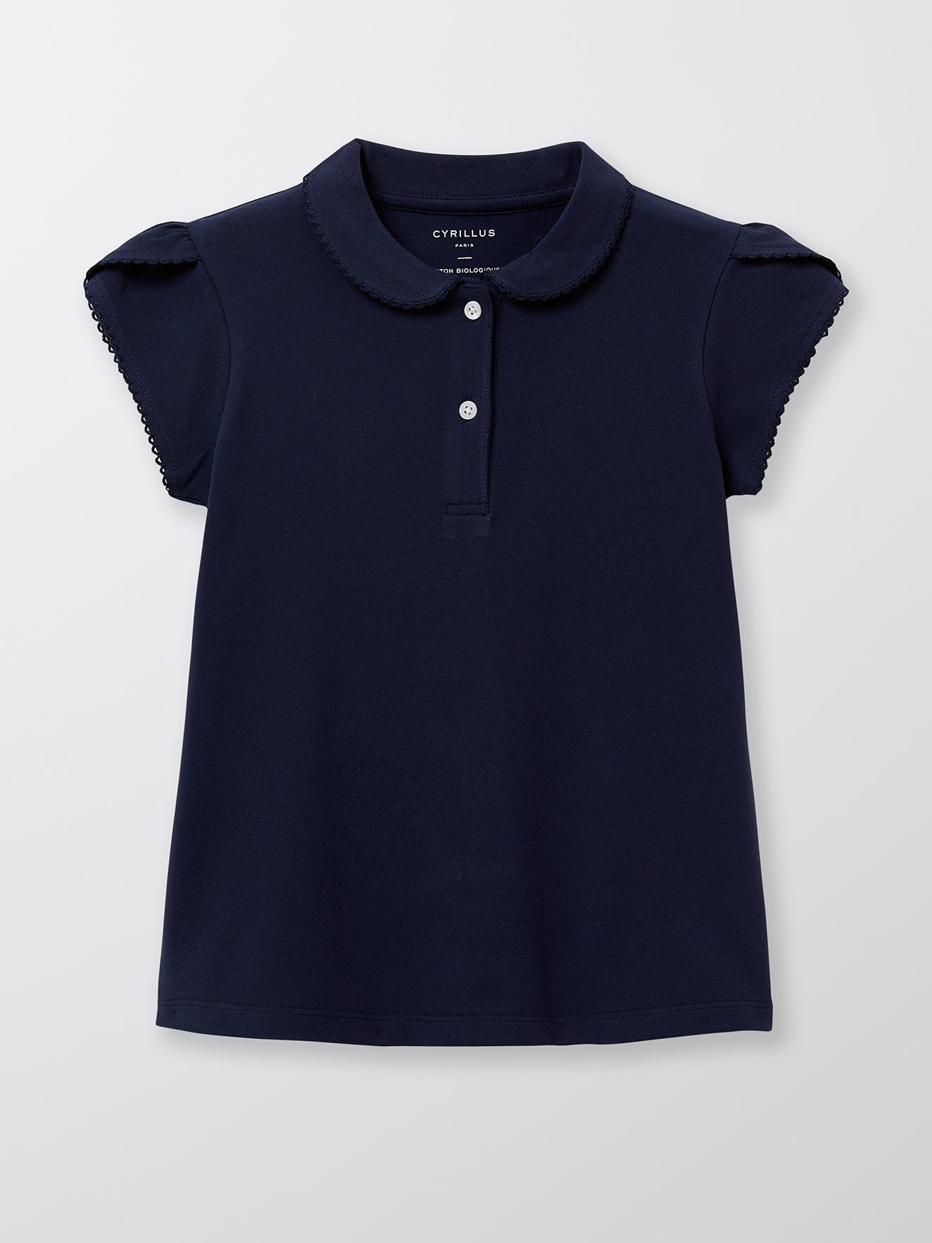 Mädchen-Poloshirt aus Pikeestrick aus Bio-Baumwolle
