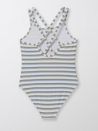 Mädchen-Badeanzug mit Streifen, einteilig