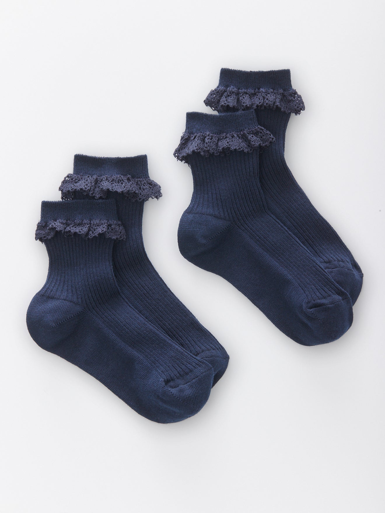 Mädchensöckchen mit Spitze, 2er-Pack