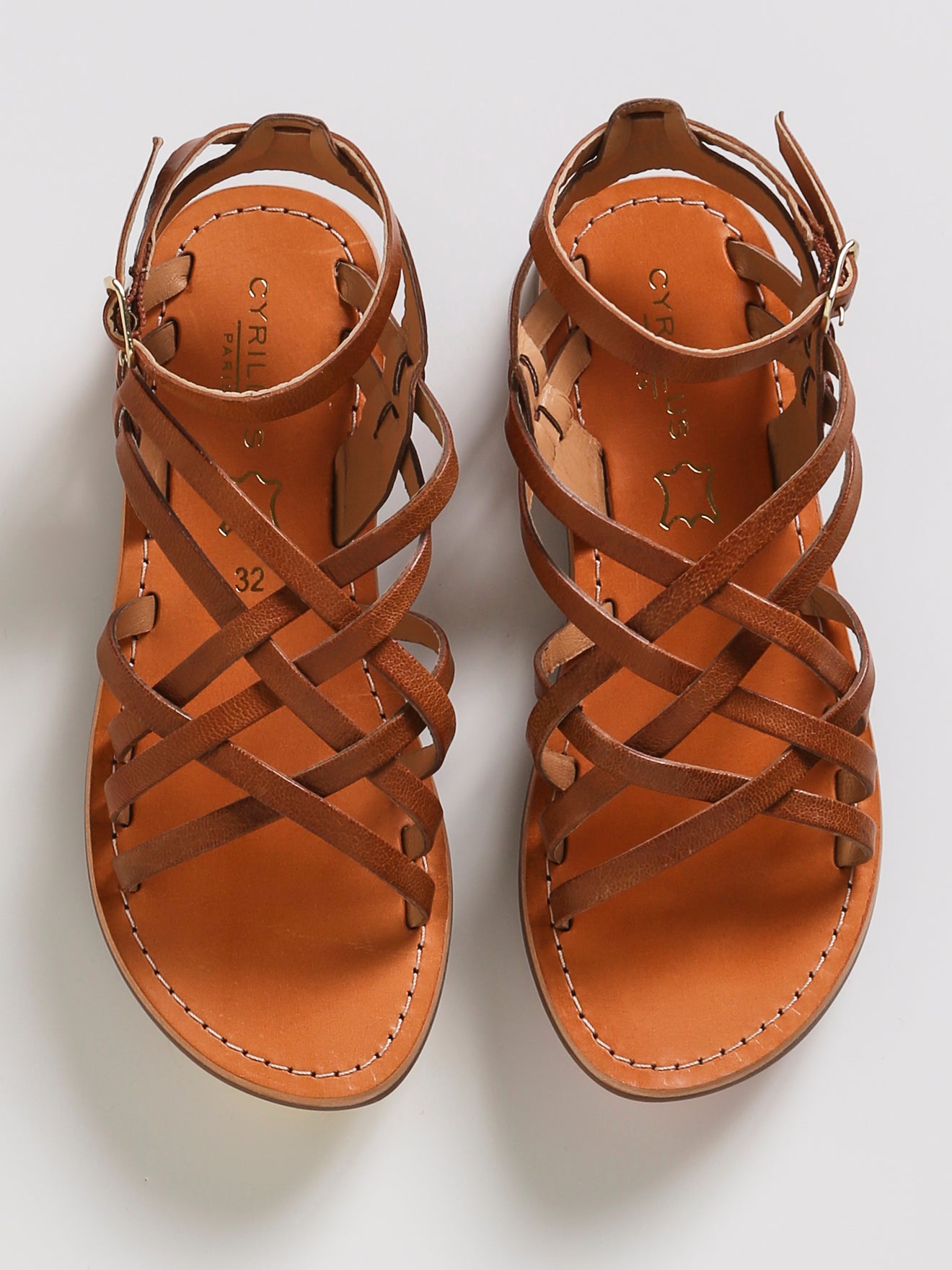 Mädchen-Riemchensandalen aus Leder