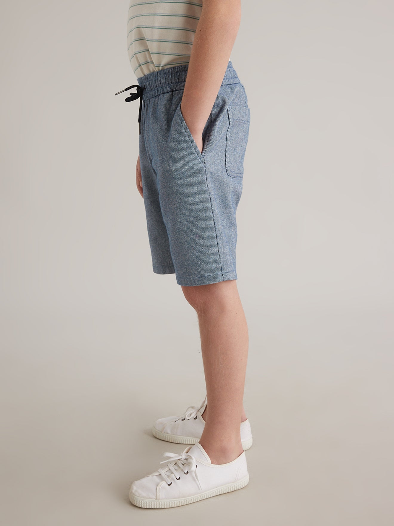 Jungen-Bermuda aus Oxford-Stoff